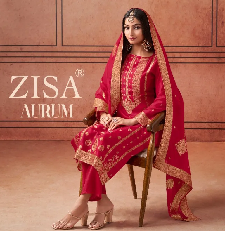 Zisa Aurum Pure Taby Silk Wholesale Designer Salwar Suit Collection
