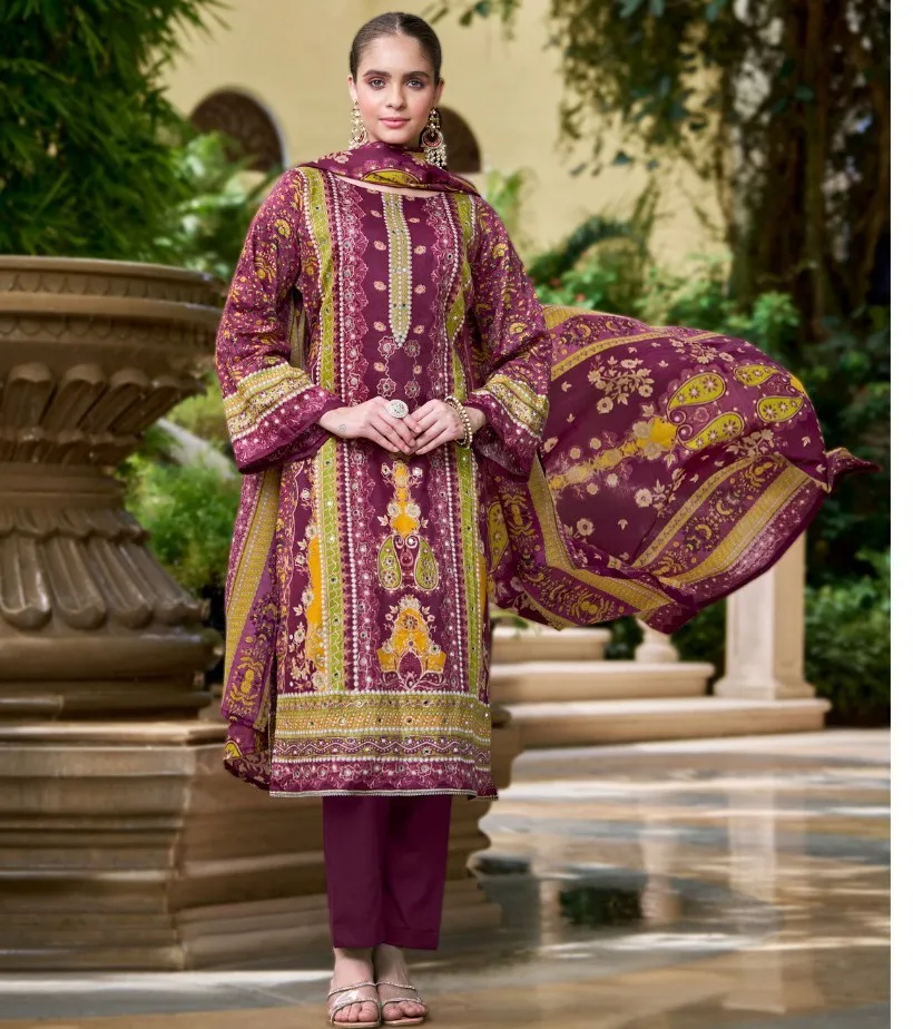 Zulfat Sanjeeda Fancy Printed Wholesale Pakistani Salwar Suit Collection