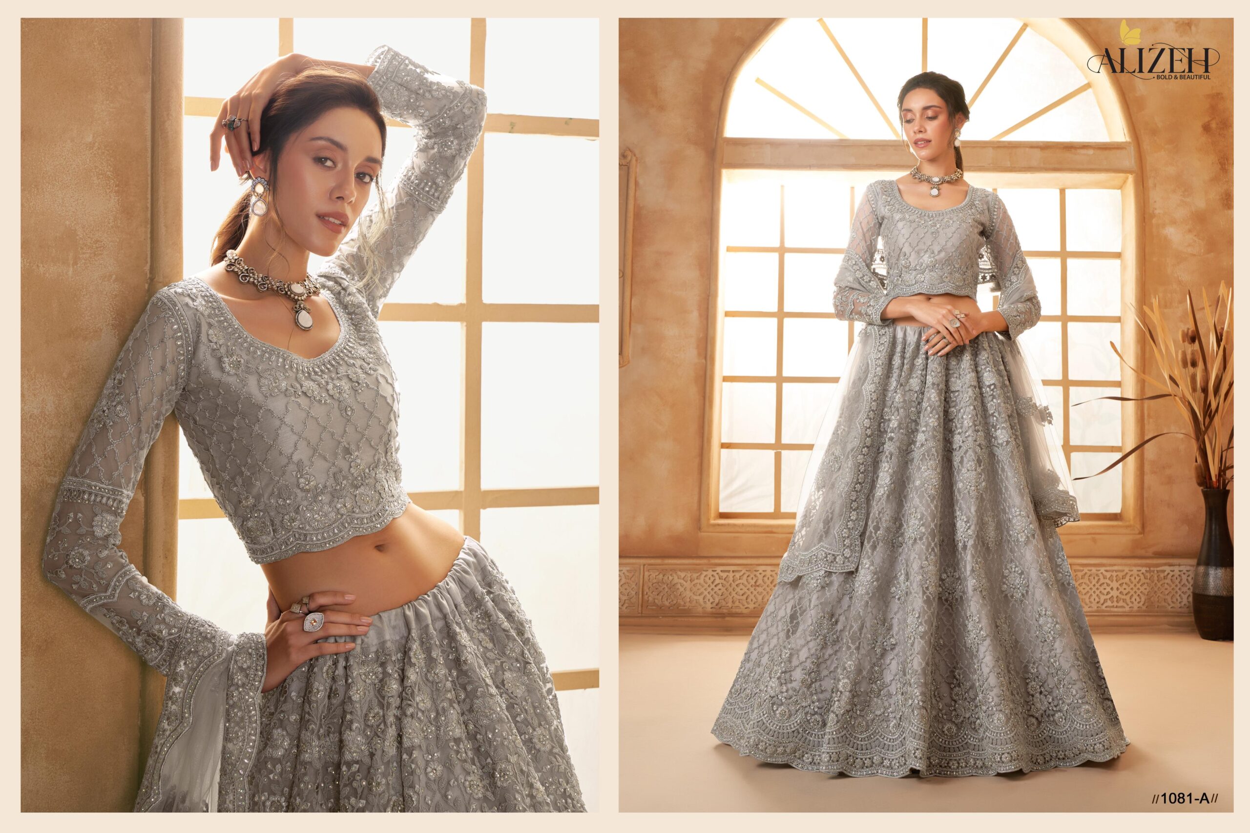 Alizeh Bridal Heritage Colour Saga Vol 3 Wholesale Lehenga Choli Collection -1081 - Image 2