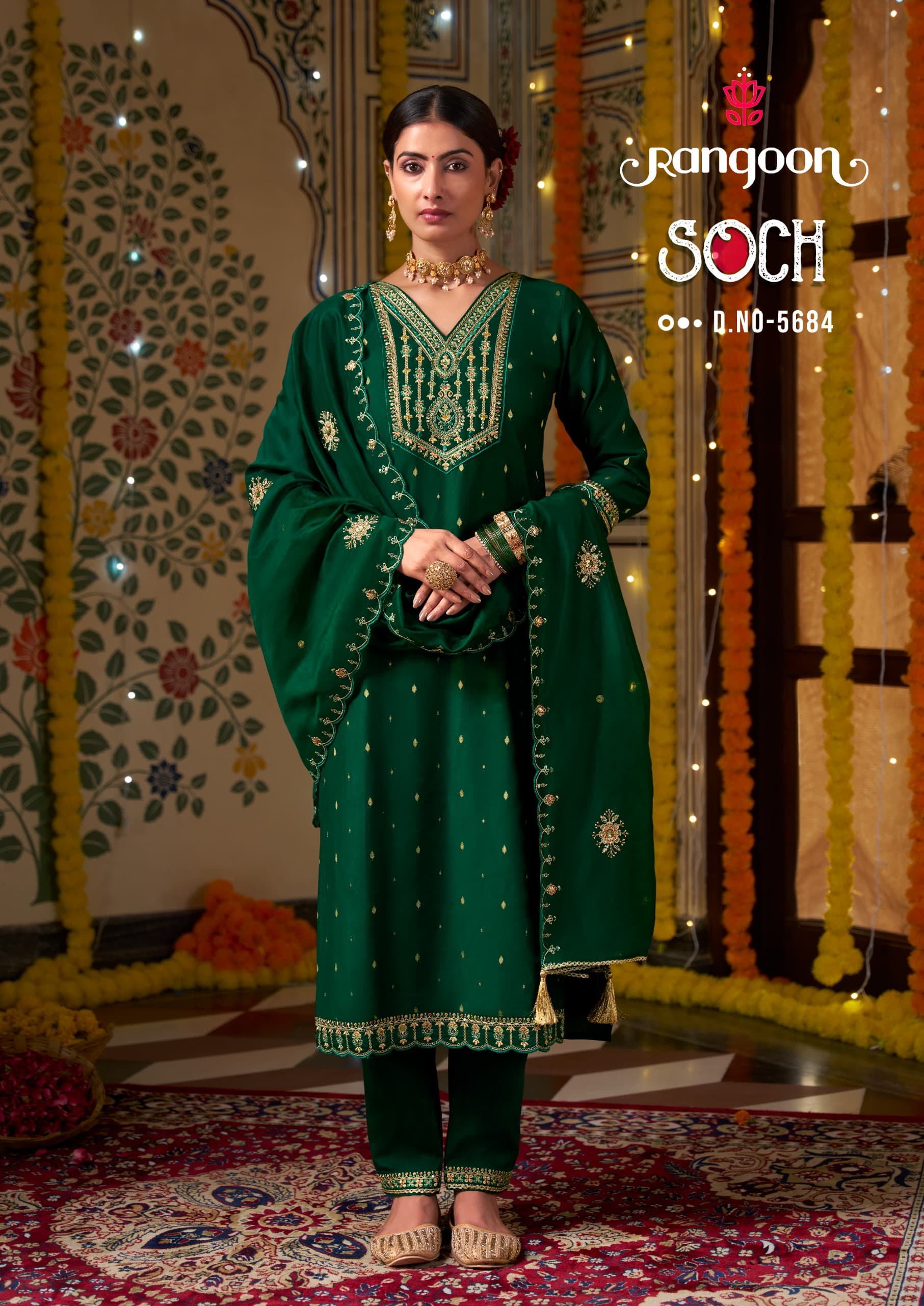 Rangoon Soch Viscose With Fancy Embrodery Work Wholesale Readymade Salwar Suits Catalog - Image 3