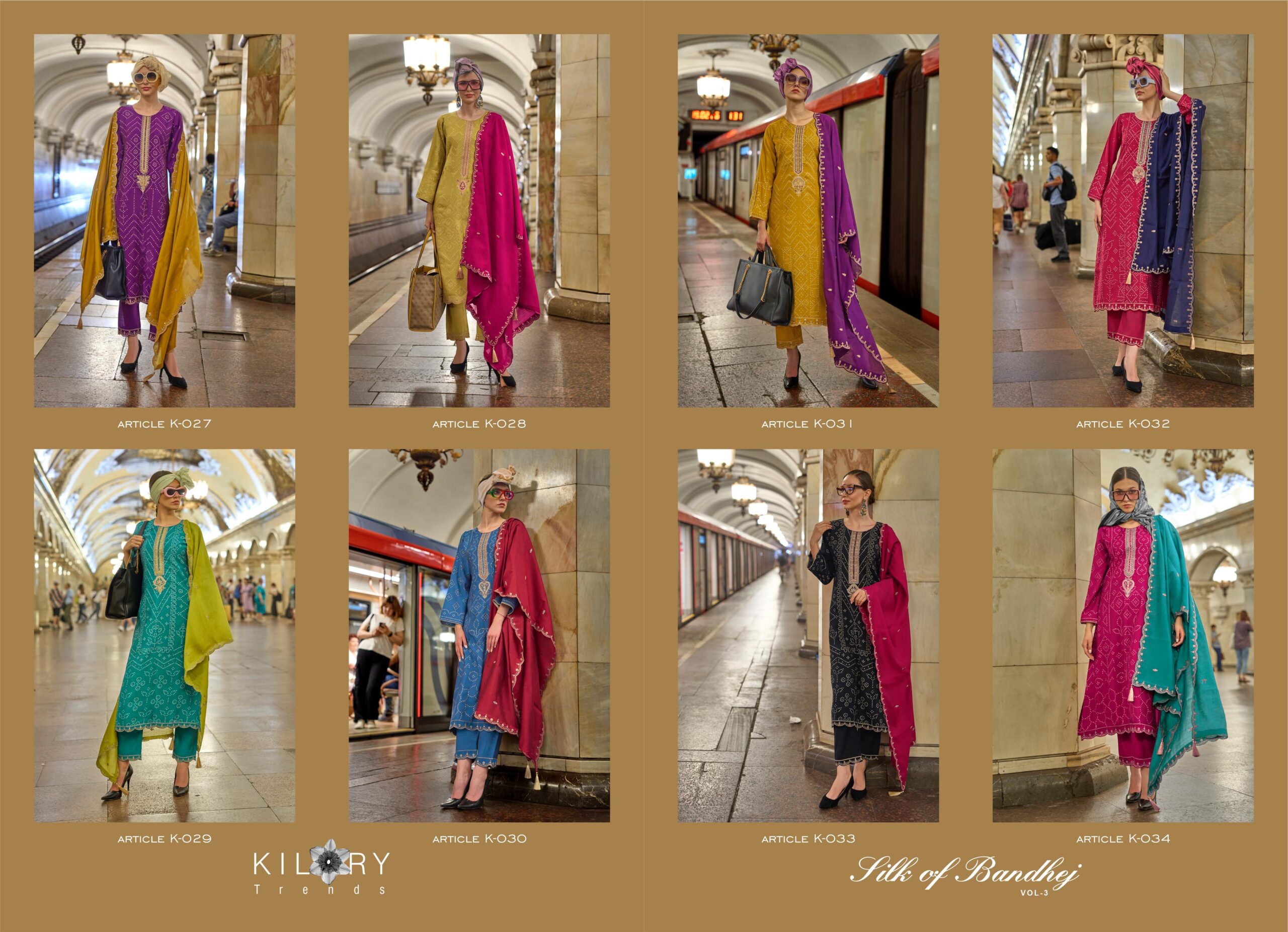 Kilory Silk Of Bandhej Vol 3 Pure Muslin Digital Printed Wholesale Salwar Suits Collection - Image 9