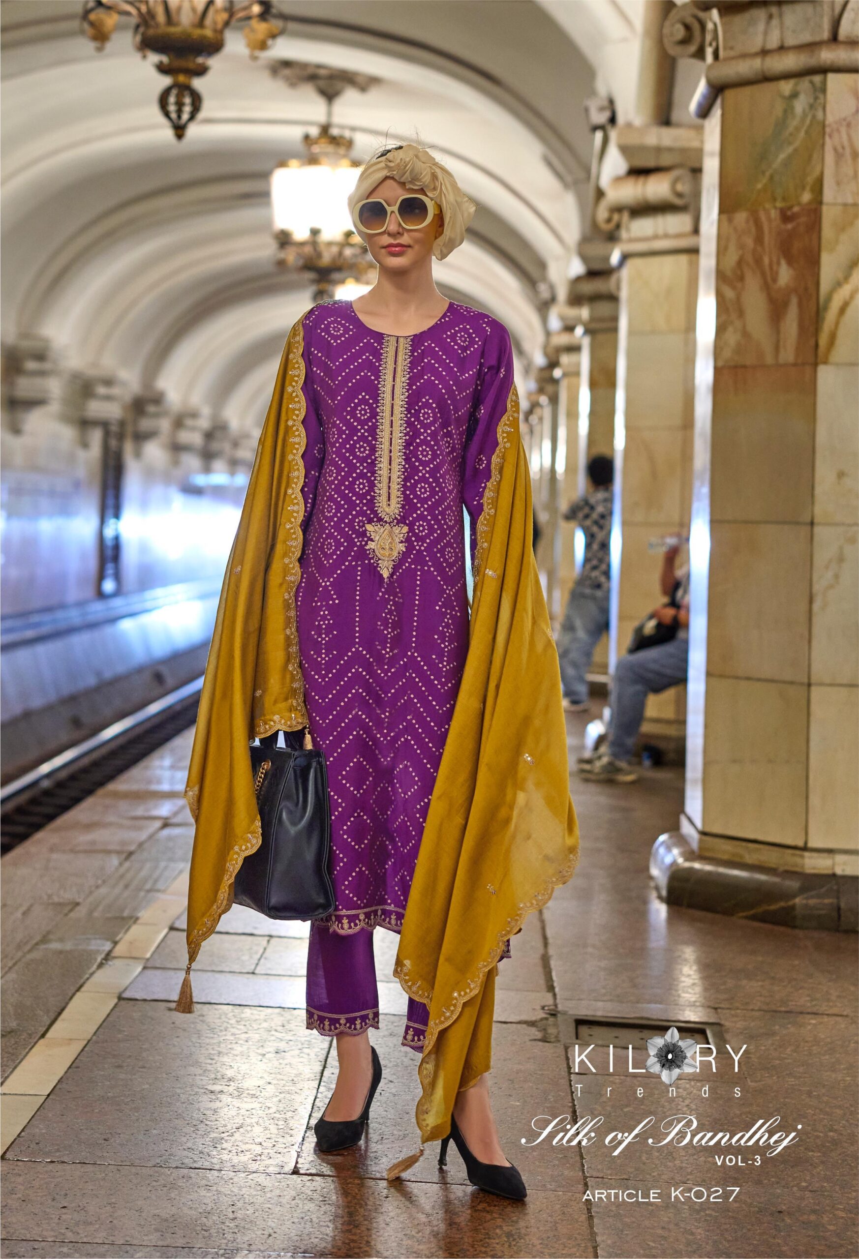 Kilory Silk Of Bandhej Vol 3 Pure Muslin Digital Printed Wholesale Salwar Suits Collection - Image 2