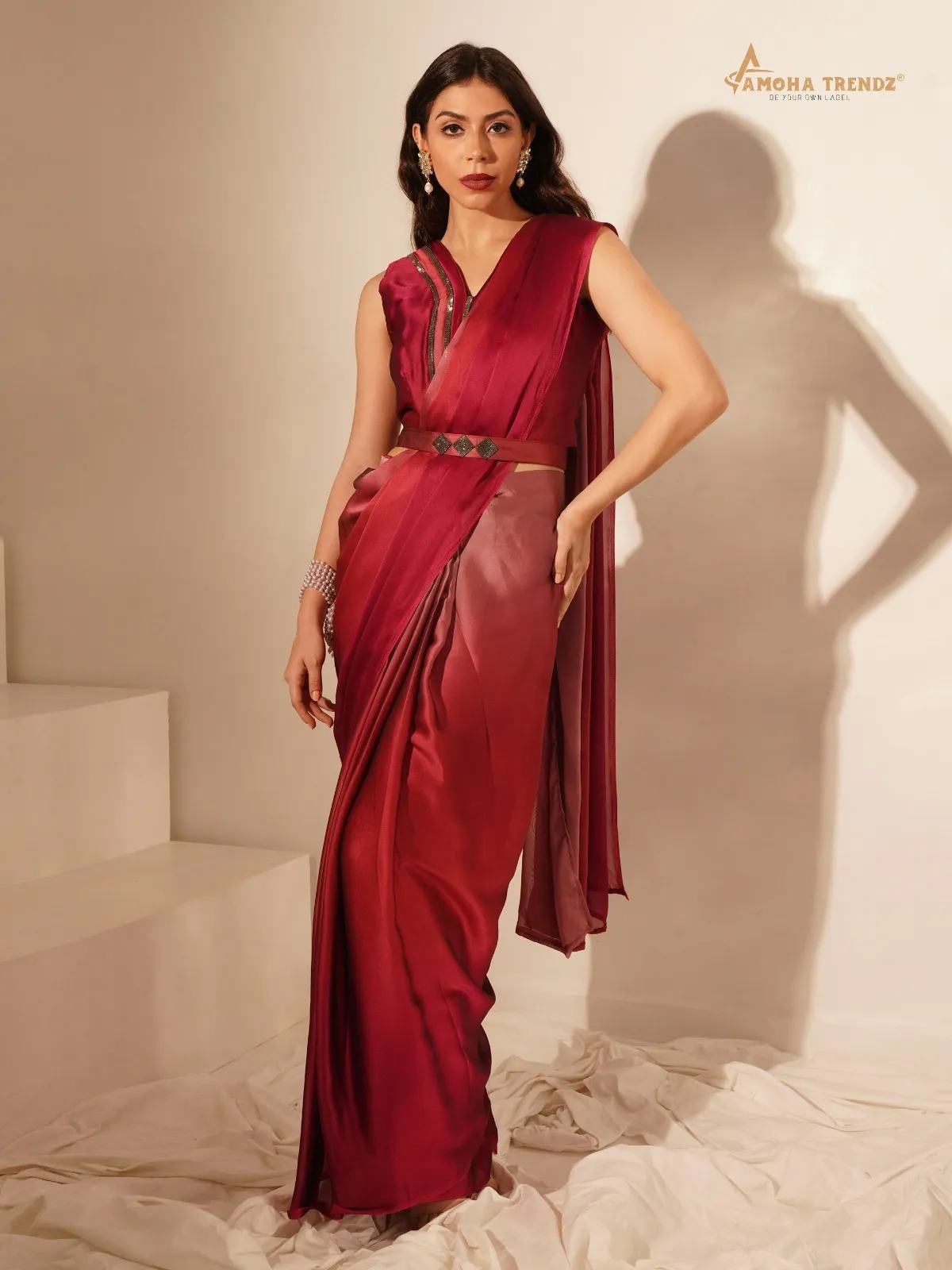 Amoha 101139 Ready To Wear Sarees With Fancy Blouse - Image 7