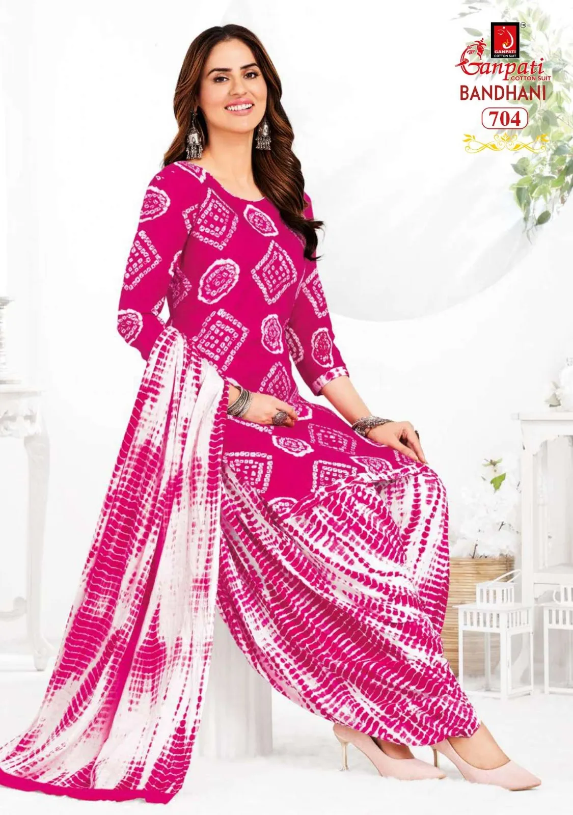Ganpati Bandhani Vol 7 Cotton Printed Salwar Suit