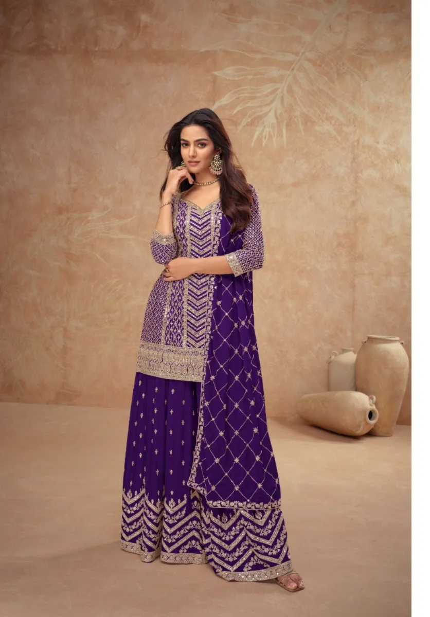 Gulkayra Palak Chinon Designer Salwar Suits Collection