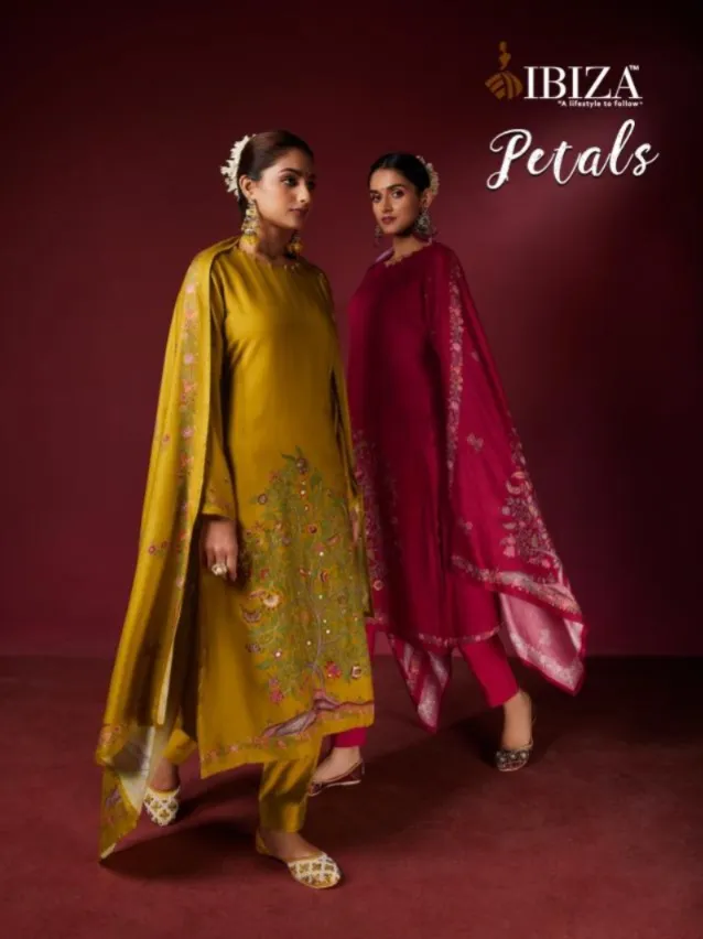 Ibiza Petals Pure Pashmina With Handwrok Wholesale Salwar Suit