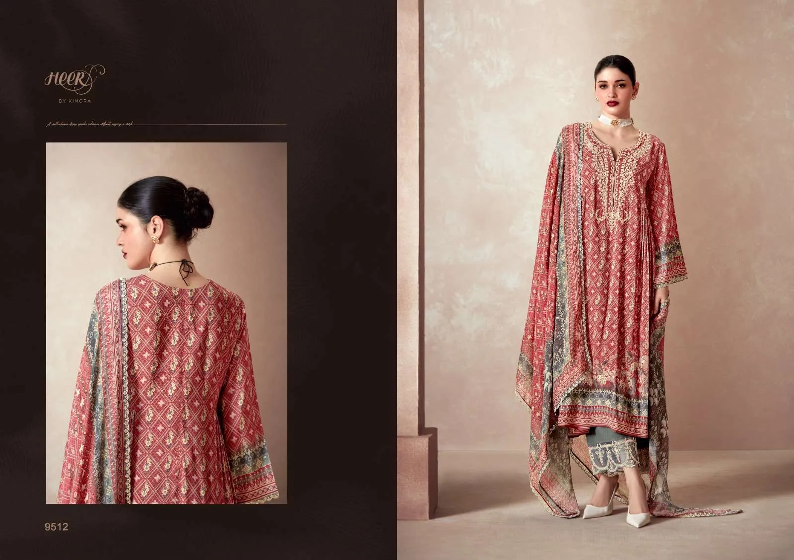 Kimora Fashion Heer Elaheh Pashmina Digital Print With Designer Catalog — Wholesale Dress Material, Kimora wholesale from Surat — view 11