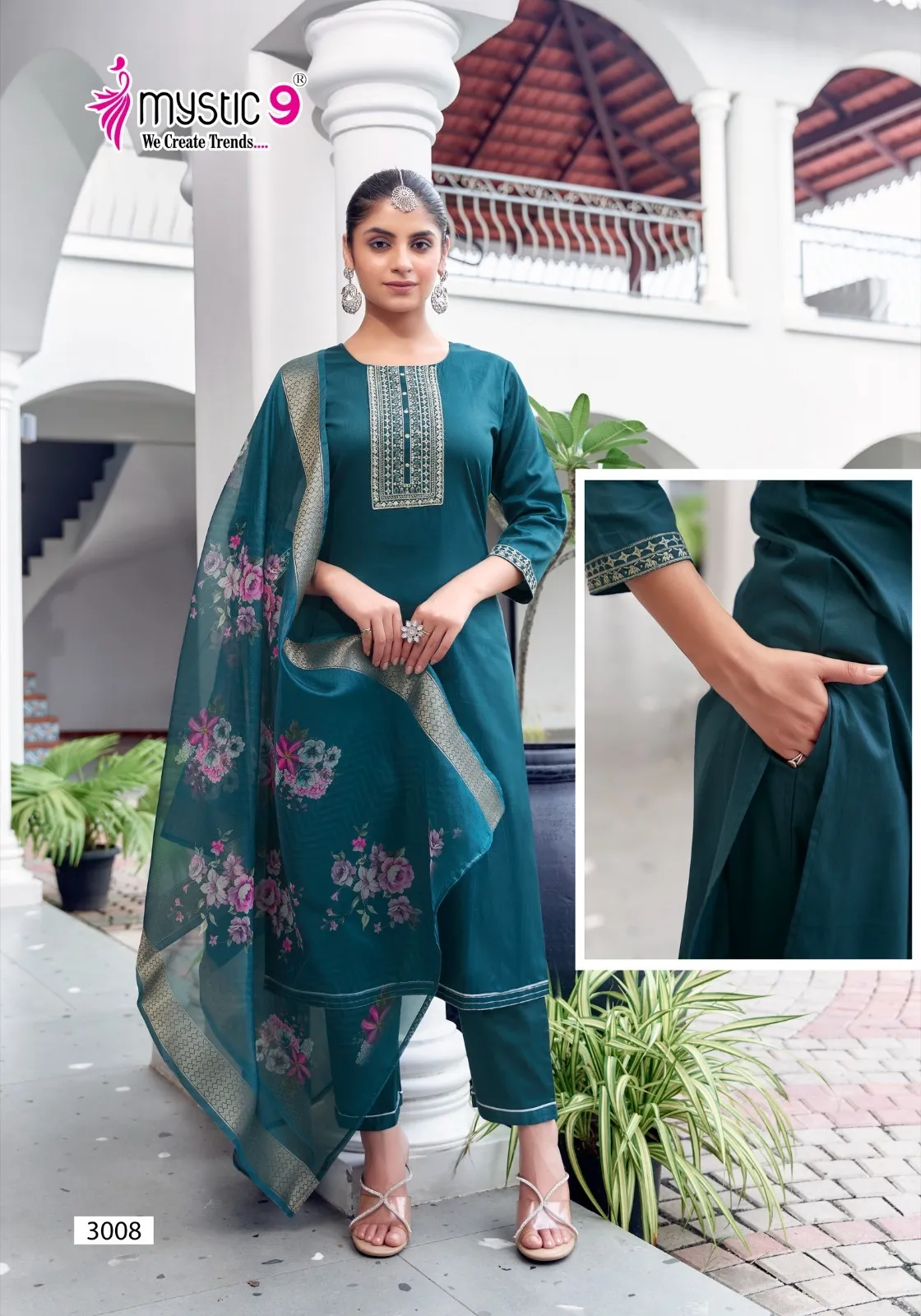 Mystic 9 Rich Gold Vol 3 Cotton Kurti Bottom With Dupatta Catalog