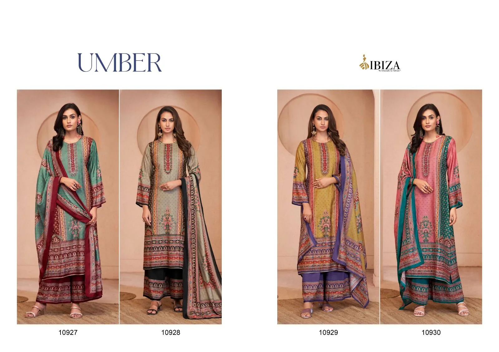 Umber Muslin Digital Print Wholesale Unstitched Salwar Suit Collection — Wholesale Dress Material, Ibiza wholesale from Surat - Gallery Image 2