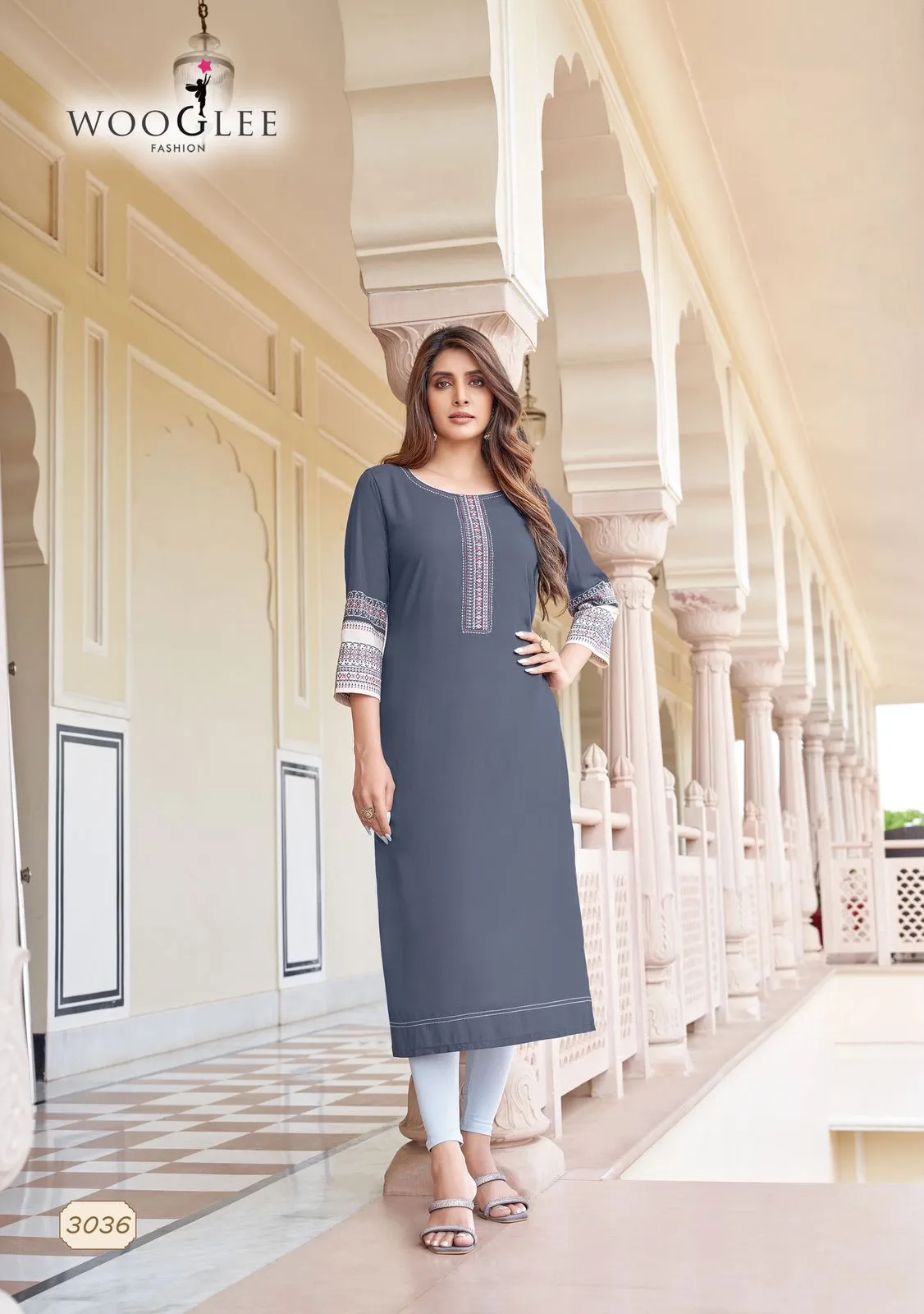 Wooglee Salonee Vol 7 Fancy Rayon Wholesale Kurti Catalog - Image 2