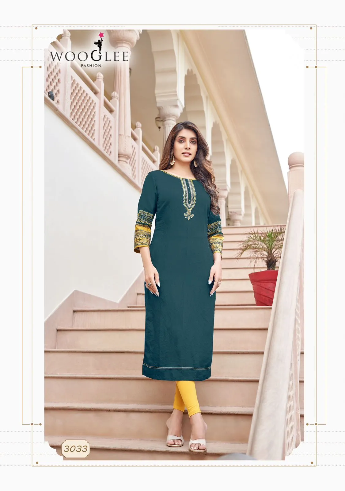 Wooglee Salonee Vol 7 Fancy Rayon Wholesale Kurti Catalog - Image 3