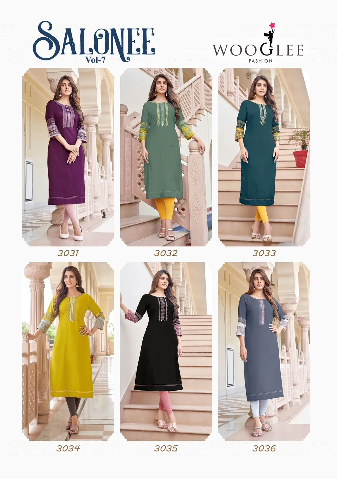 Wooglee Salonee Vol 7 Fancy Rayon Wholesale Kurti Catalog - Image 6