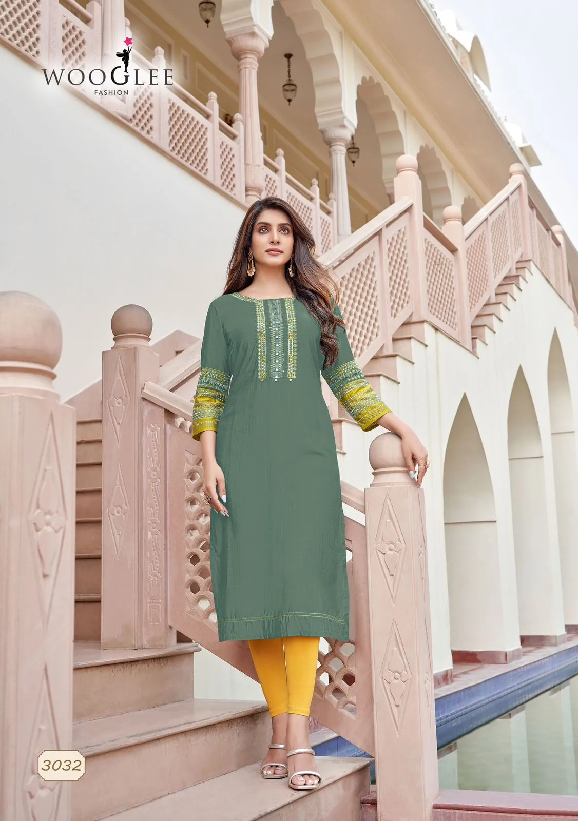 Wooglee Salonee Vol 7 Fancy Rayon Wholesale Kurti Catalog - Image 5