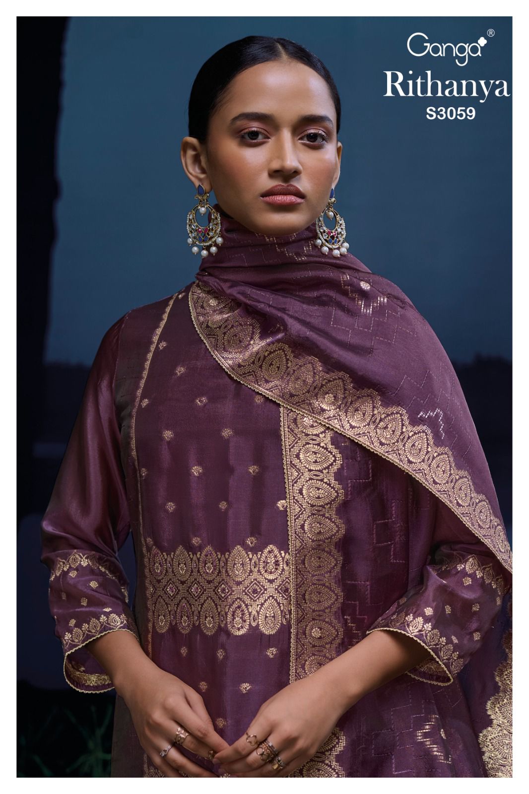 Ganga Rithanya Premium Silk Handwork Wholesale Salwar Suit Catalog (3)