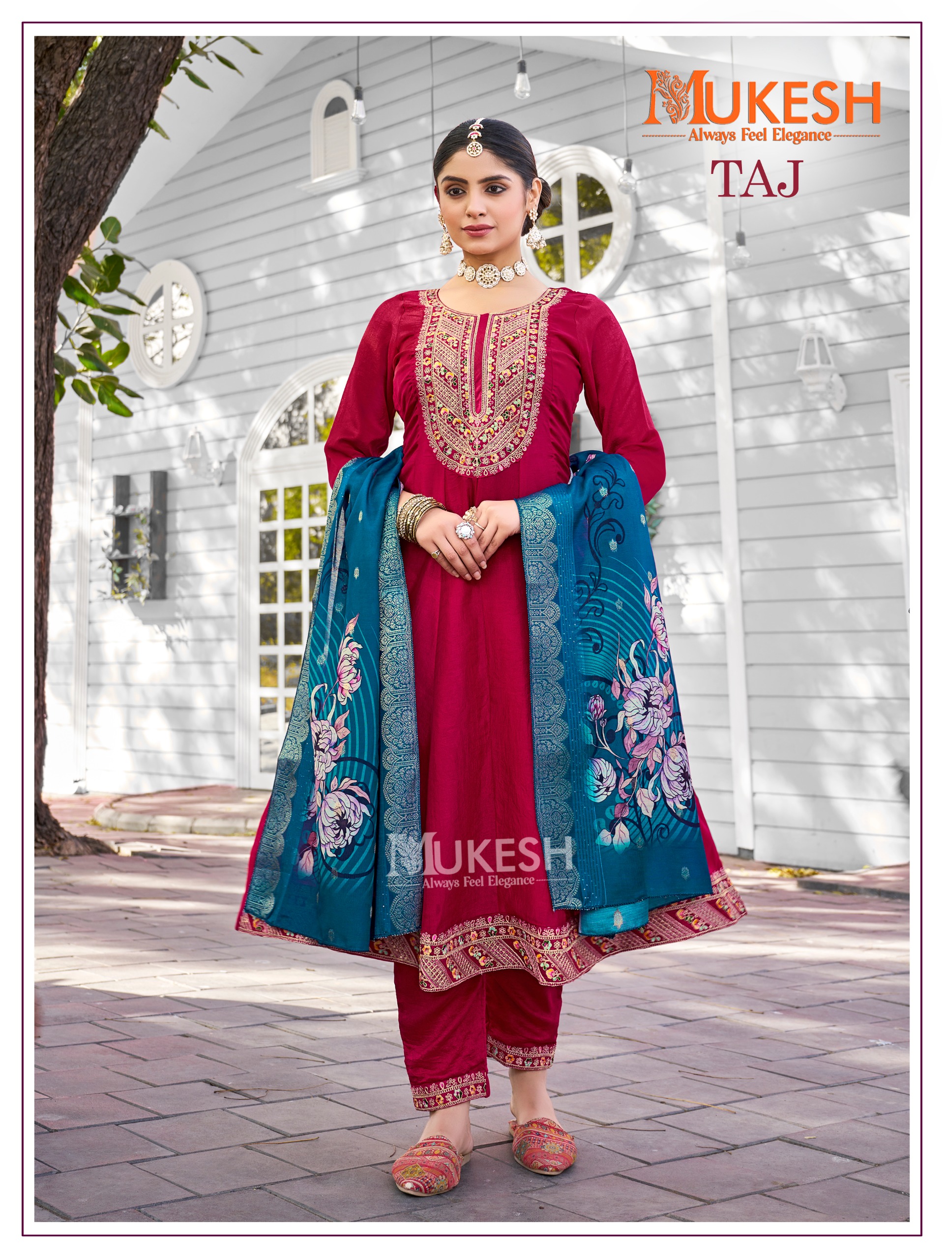Taj Pure Viscose Vichitra Silk Wholesale Readymade Salwar Suit Collection - Image 2