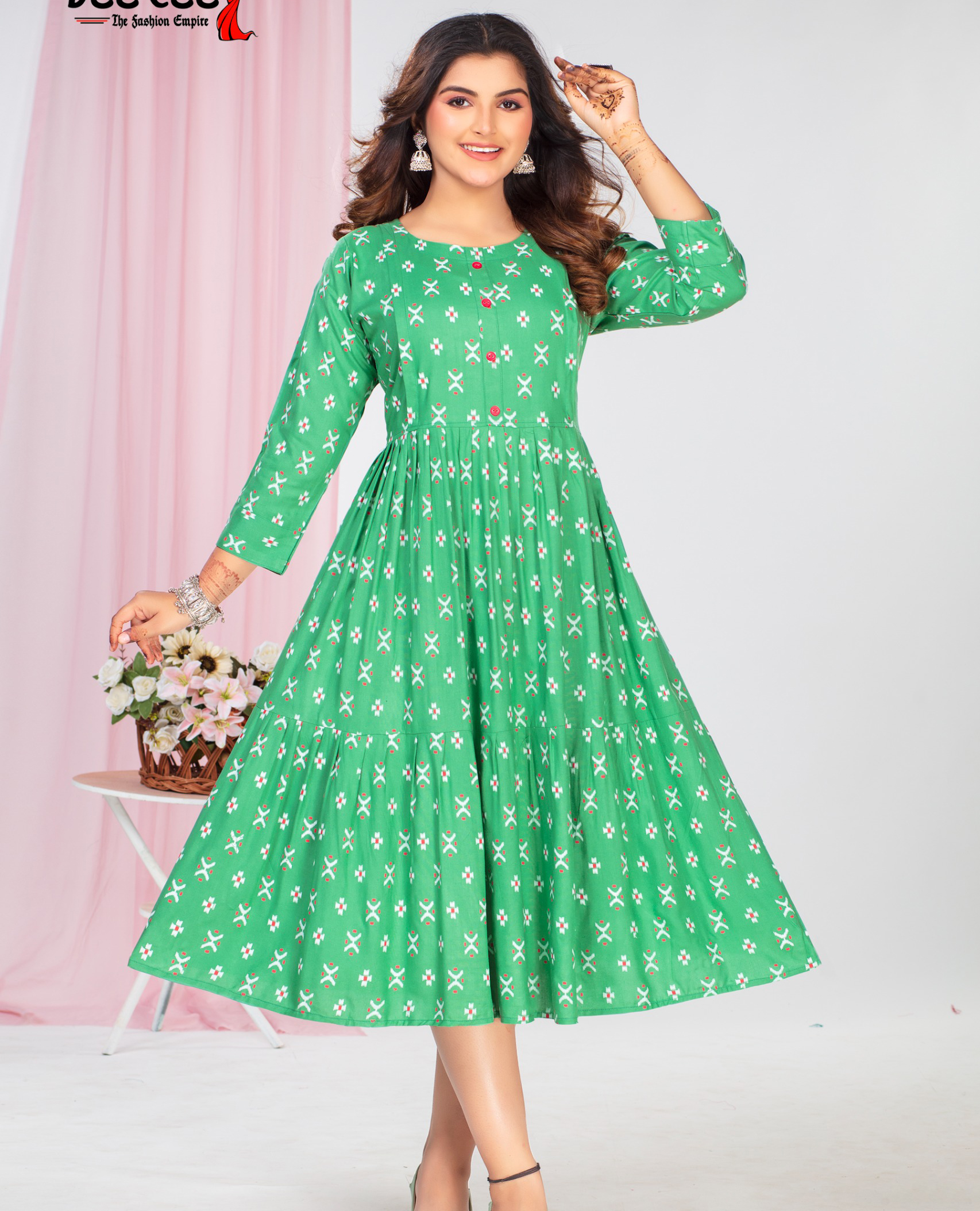 Deecee Sadhvi Rayon Print Wholesale Anarkali Kurtis Collection