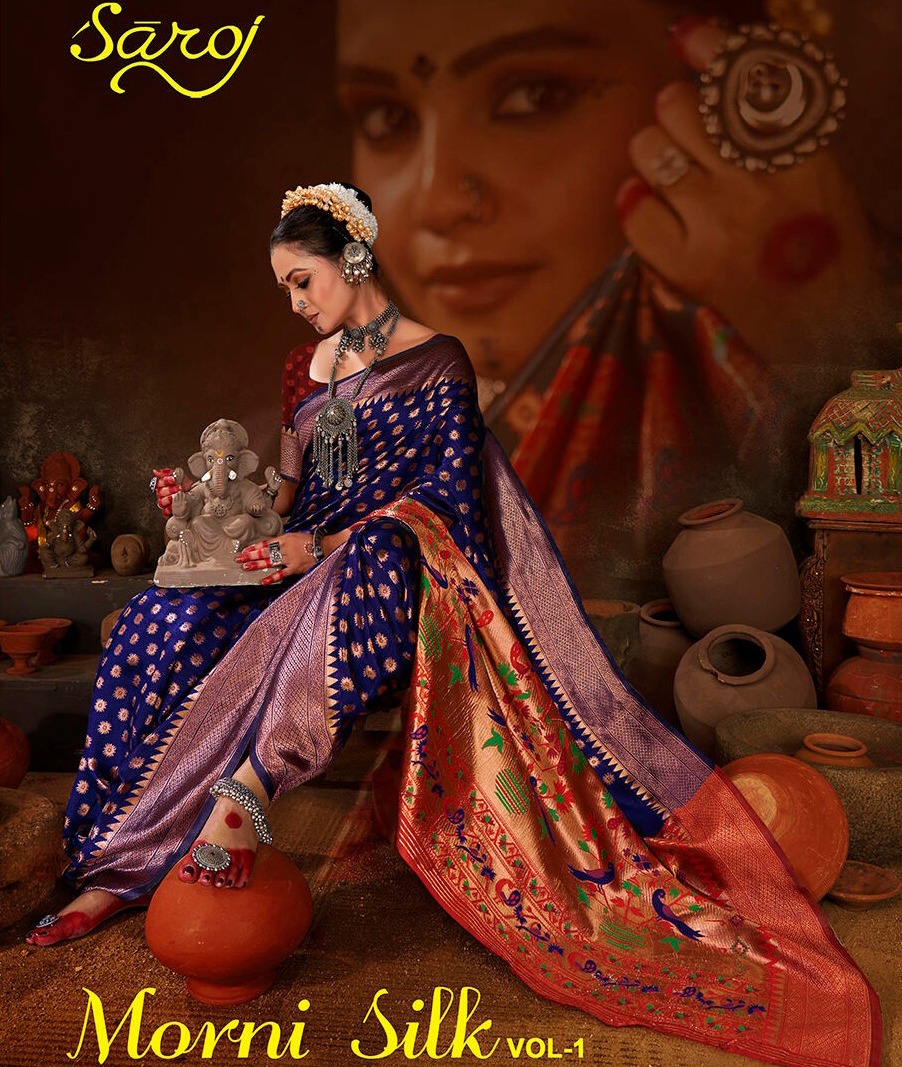 Saroj Saree Morni Silk Soft Silk Wholesale Fancy Sarees Collection