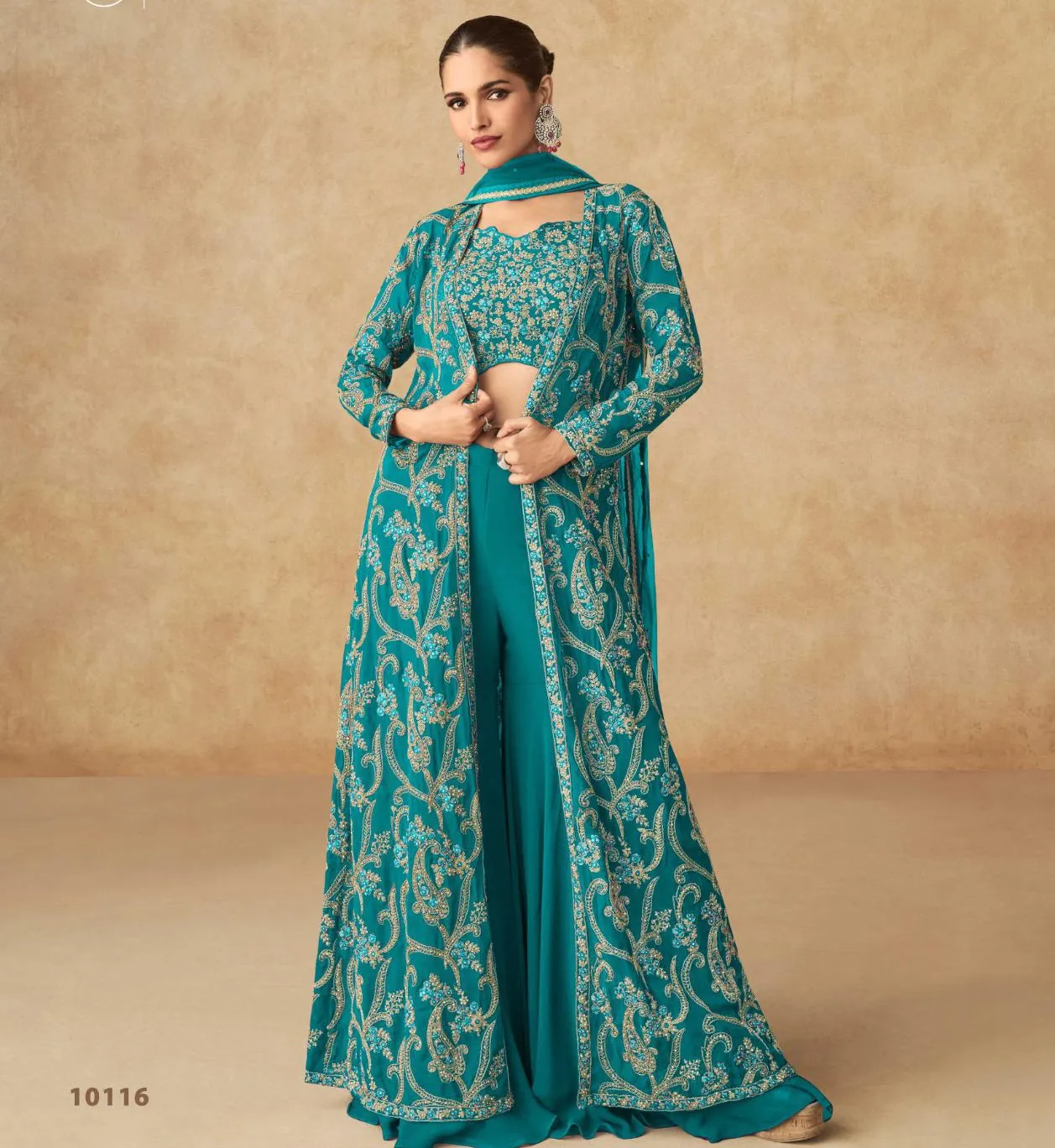 Aashirwad Creation Purple Real Georgette Wholesale Designer Salwar Suit Collection