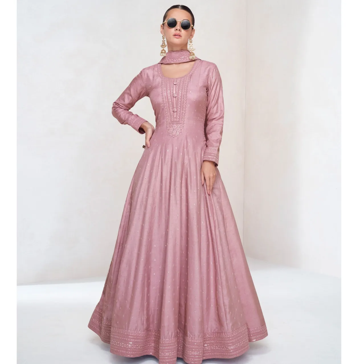 Aashirwad Ekaya Nx Premium Silk Wholesale Designer Gown Collection