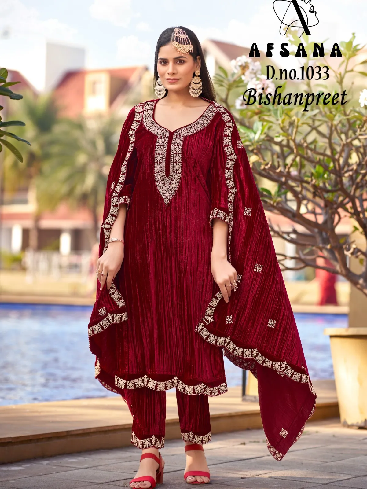 Afsana Bishanpreet Crush Velvet Wholesale Designer Readymade Winter Collection