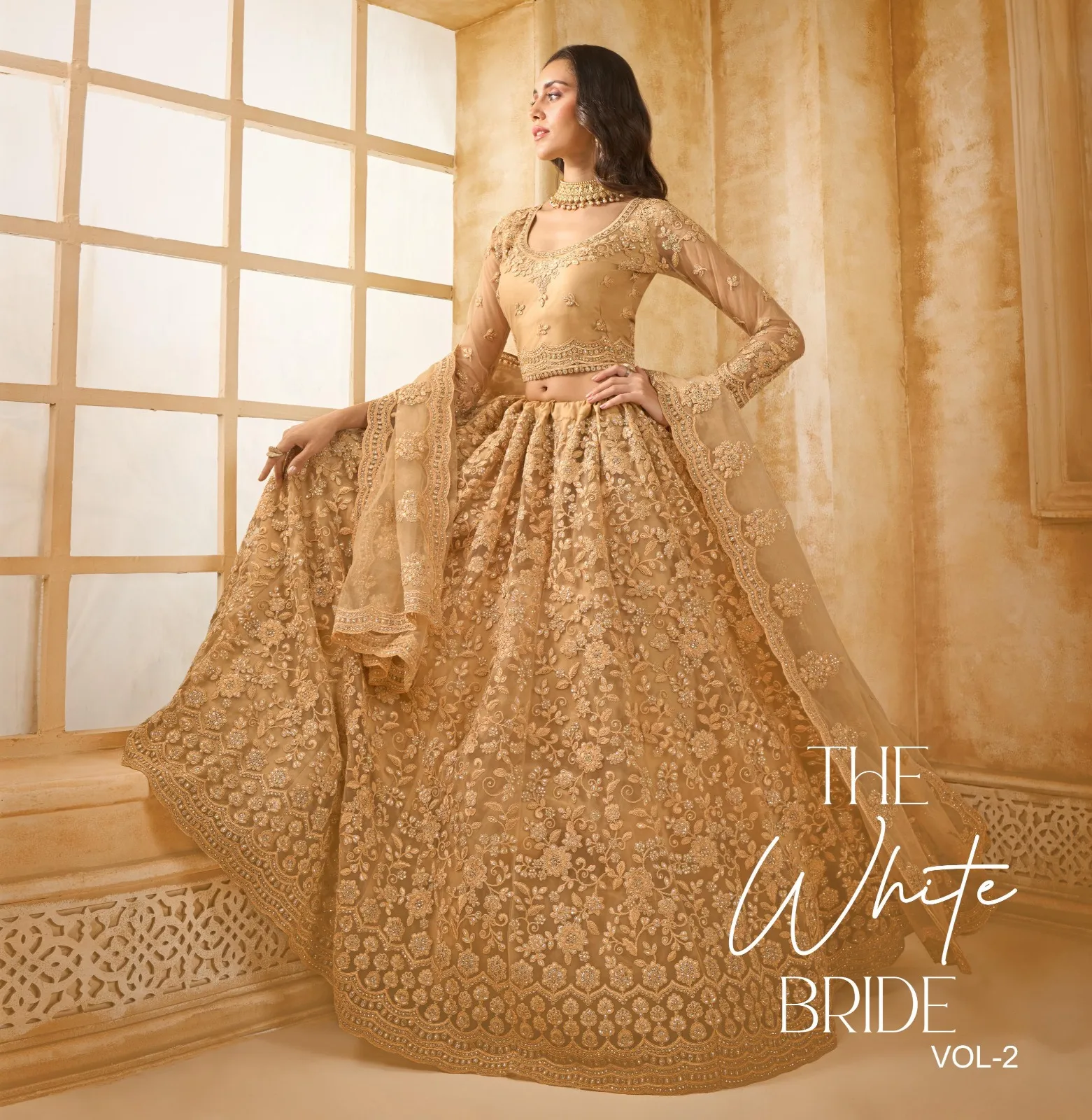 Alizeh The White Bride Vol 2 Net Wholesale Designer Lehenga Collection