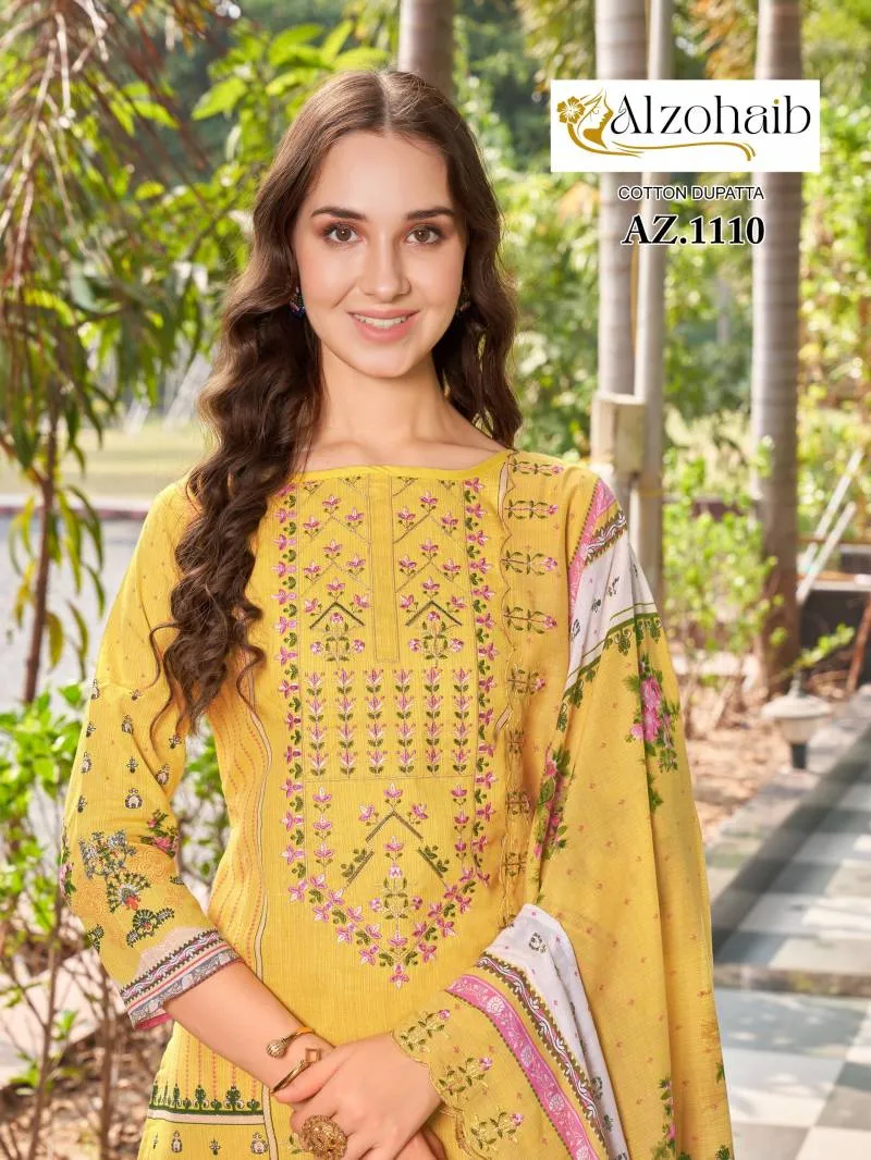 Alzohaib Az 1009 To 1011 Cotton Wholesale Pakistani Salwar Suit Collection