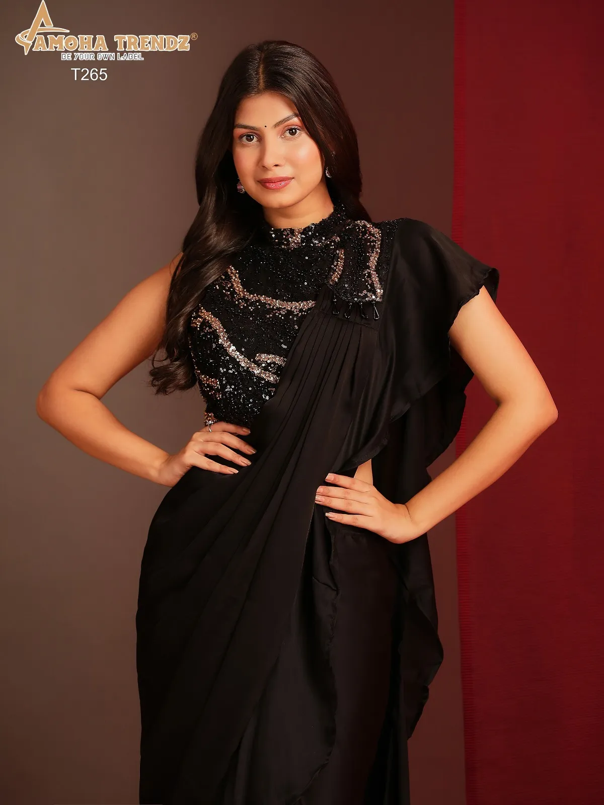 Amoha T265 Exclusive Satin Wholesale Readymade Sarees Collection