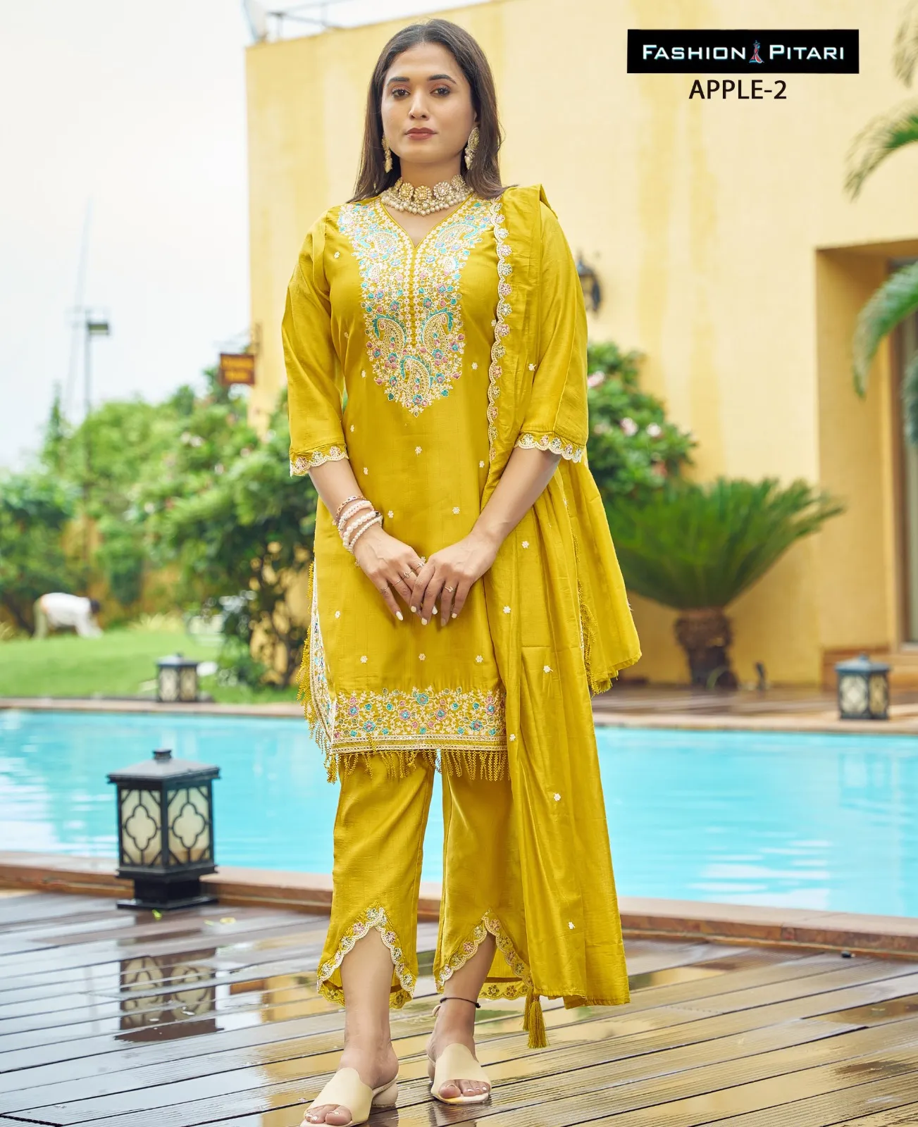 Apple Dola Silk Wholesale Readymade Salwar Suit Collection