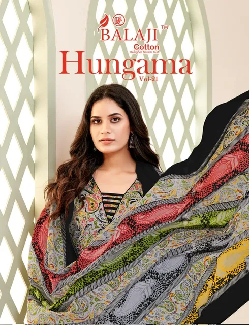Balaji Hungama Vol 21 Cotton Printed Wholesale Unstitched Salwar Suit Collection