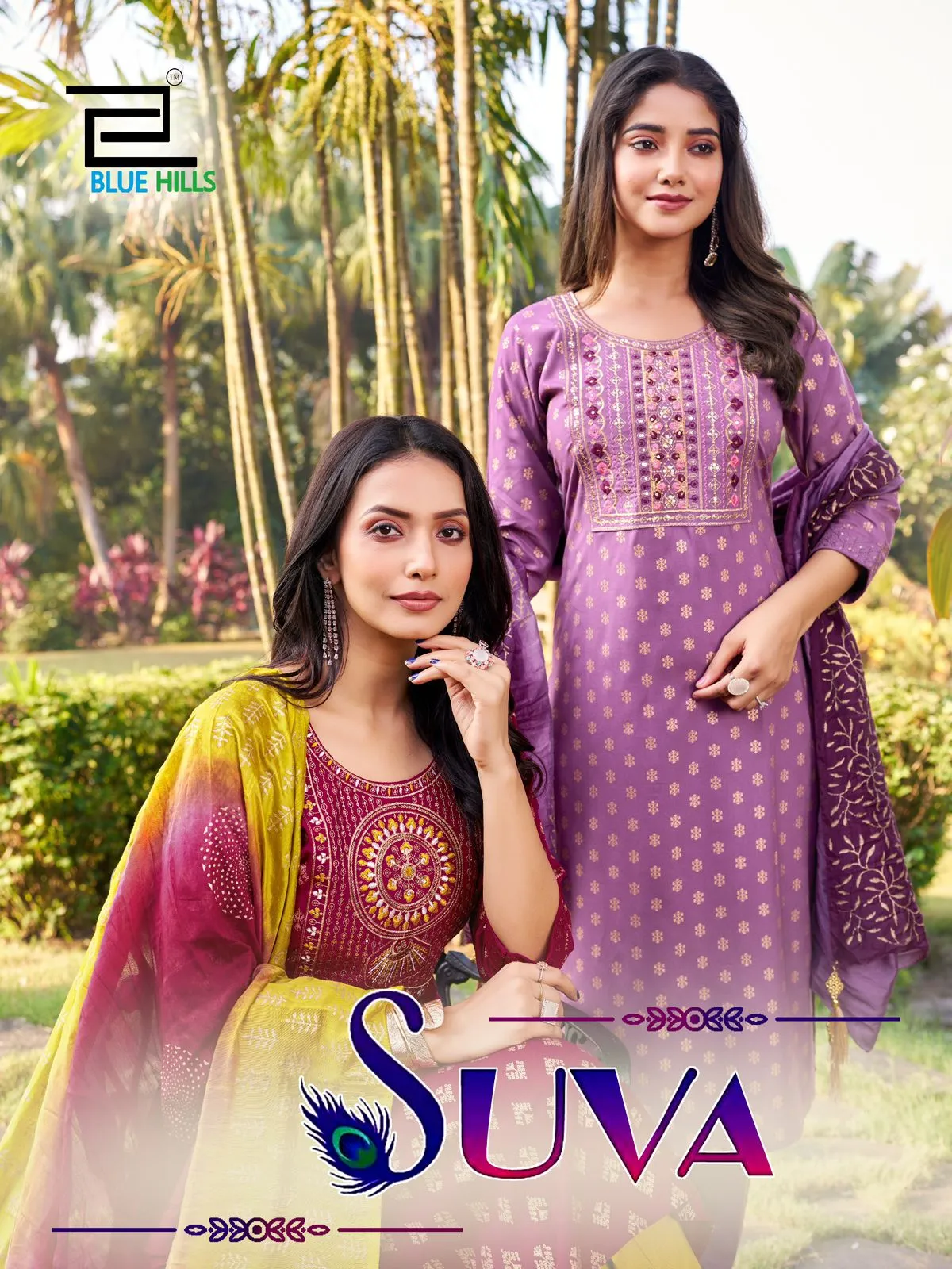 Blue Hills Suva Rayon 14kg Wholesale Readymade Salwar Suit Collection
