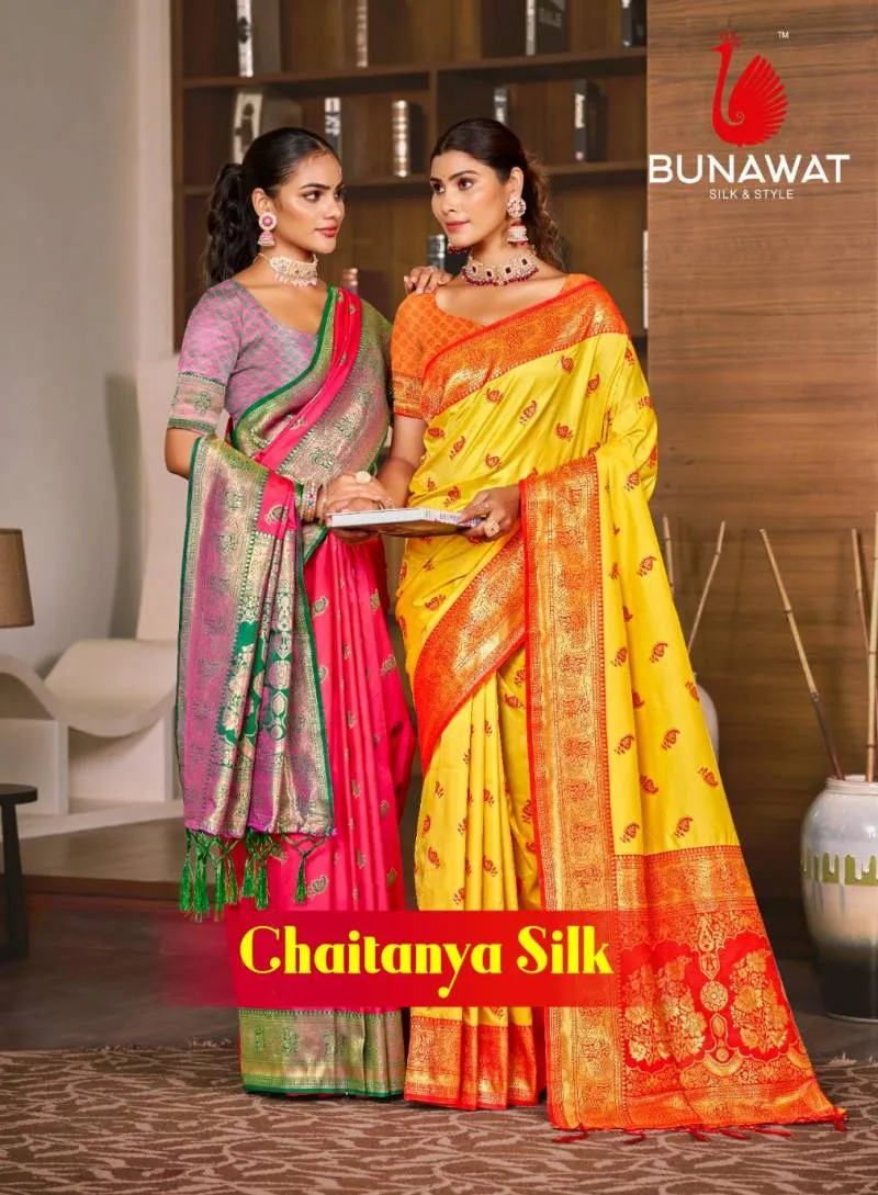 Bunawat Chaitanya Silk Festival Designer Silk Wholesale Fancy Sarees Collection