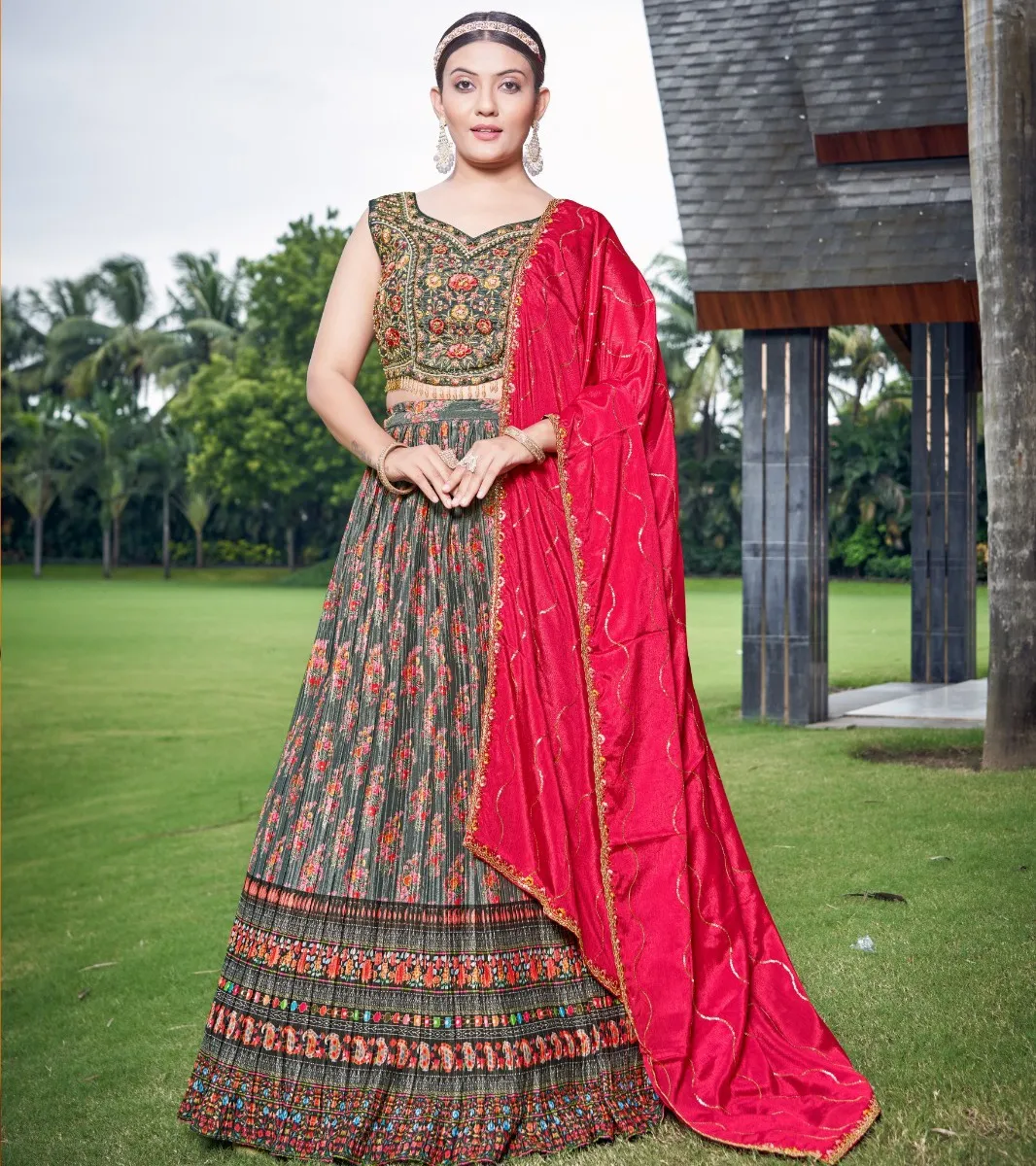 Chansi Trendz Design No 43 Series Chinon Wholesale Fancy Lehenga Collection