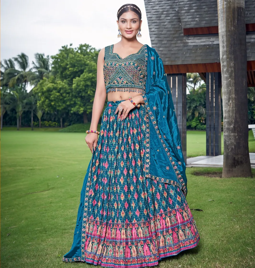 Chansi Trendz Design No 44 Series Chinon Wholesale Fancy Lehenga Collection