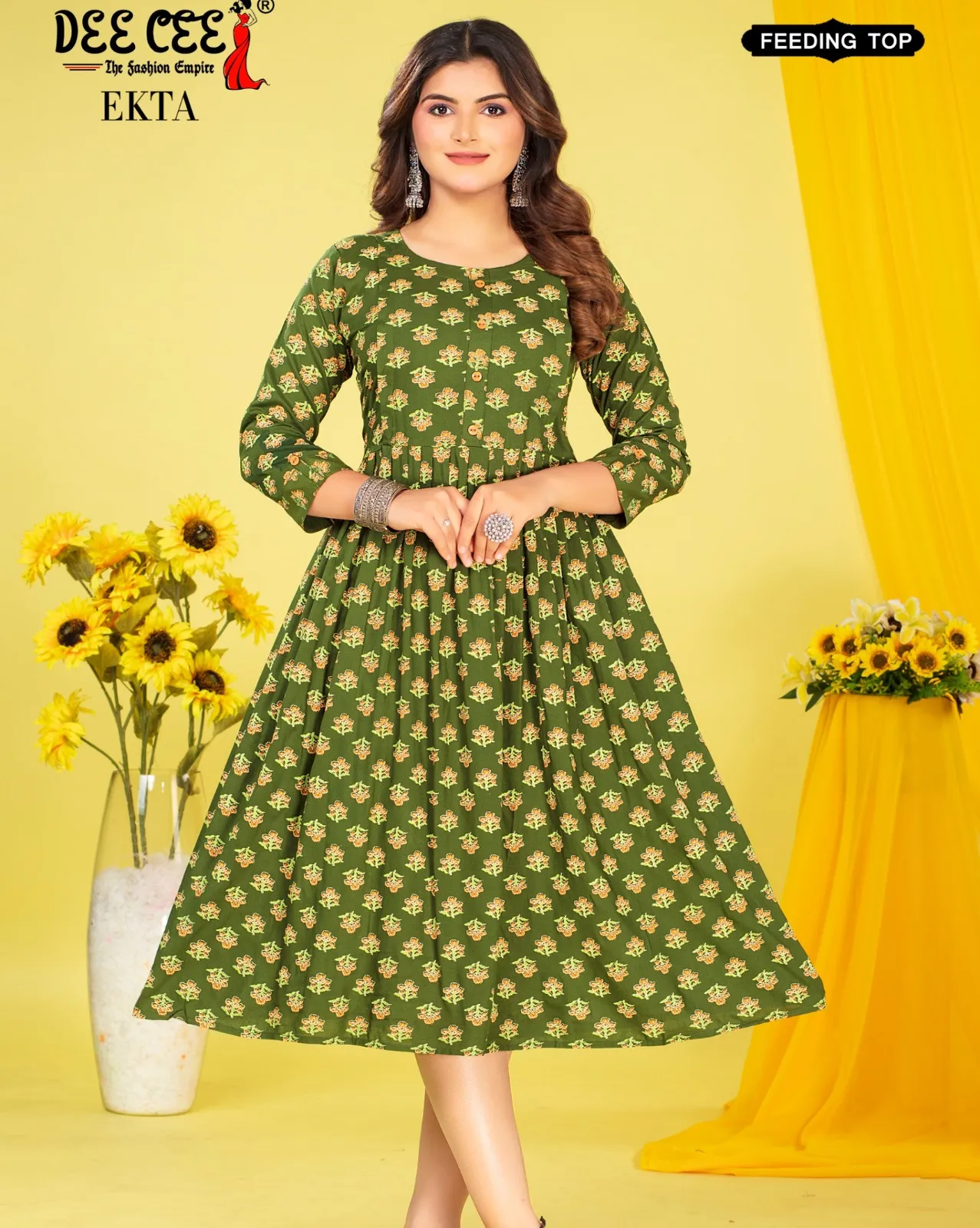 Deecee Ekta Rayon Print Wholesale Kurtis Collection