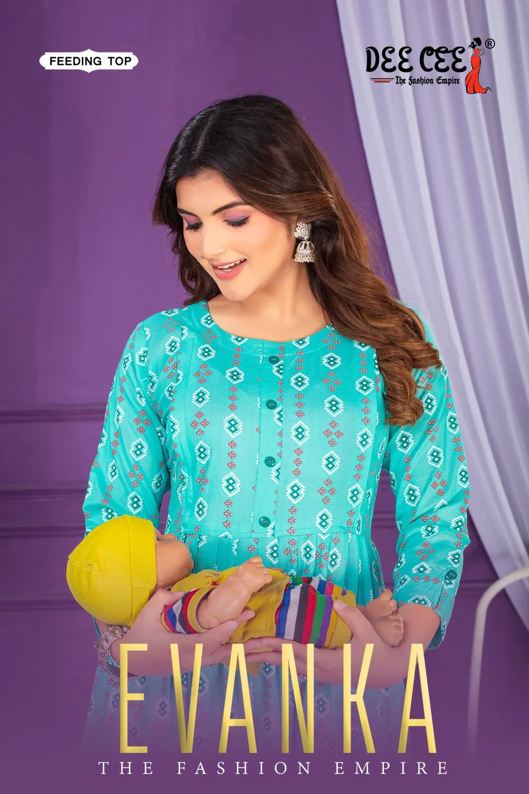 Deecee Evanka Rayon Print Wholesale Fancy Kurtis Collection