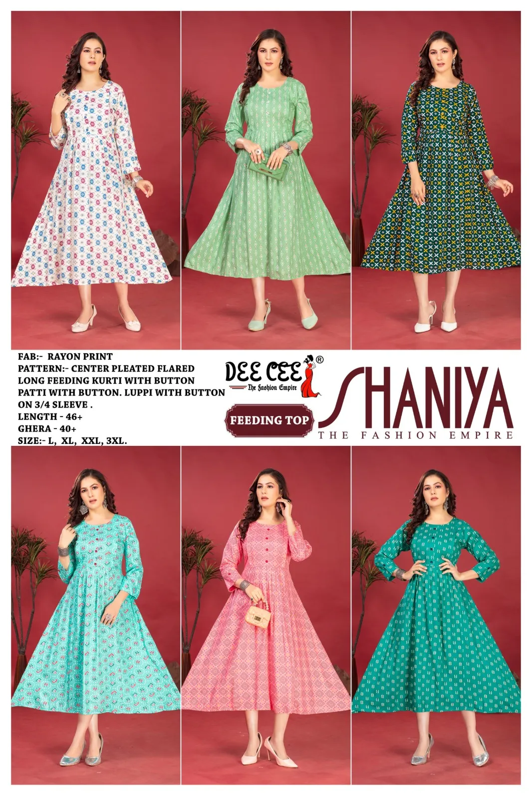Deecee Shaniya Rayon Print Wholesale Anarkali Kurtis Collection - Image 5