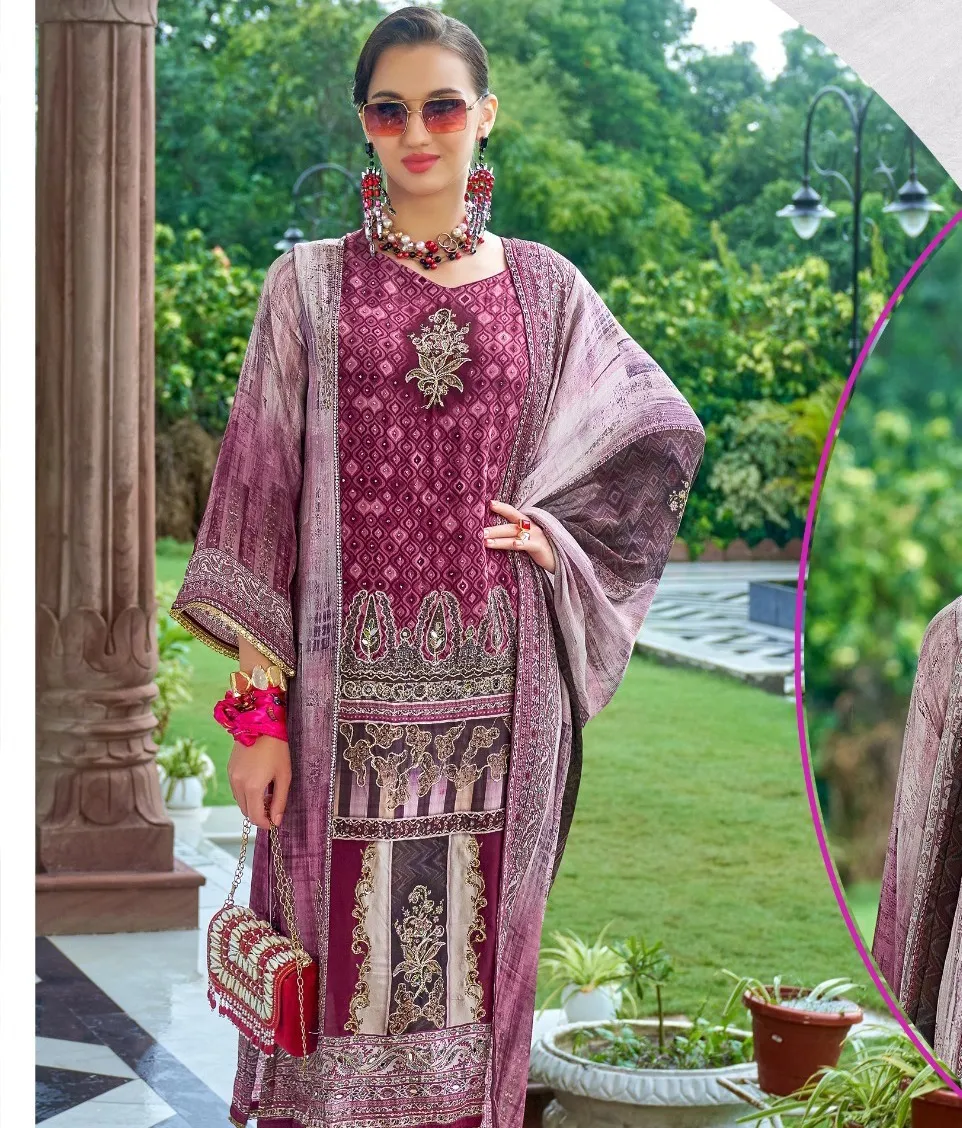 Fepic 1865 Pure Natural Crape Printed Wholesale Pakistani Salwar Suit Collection