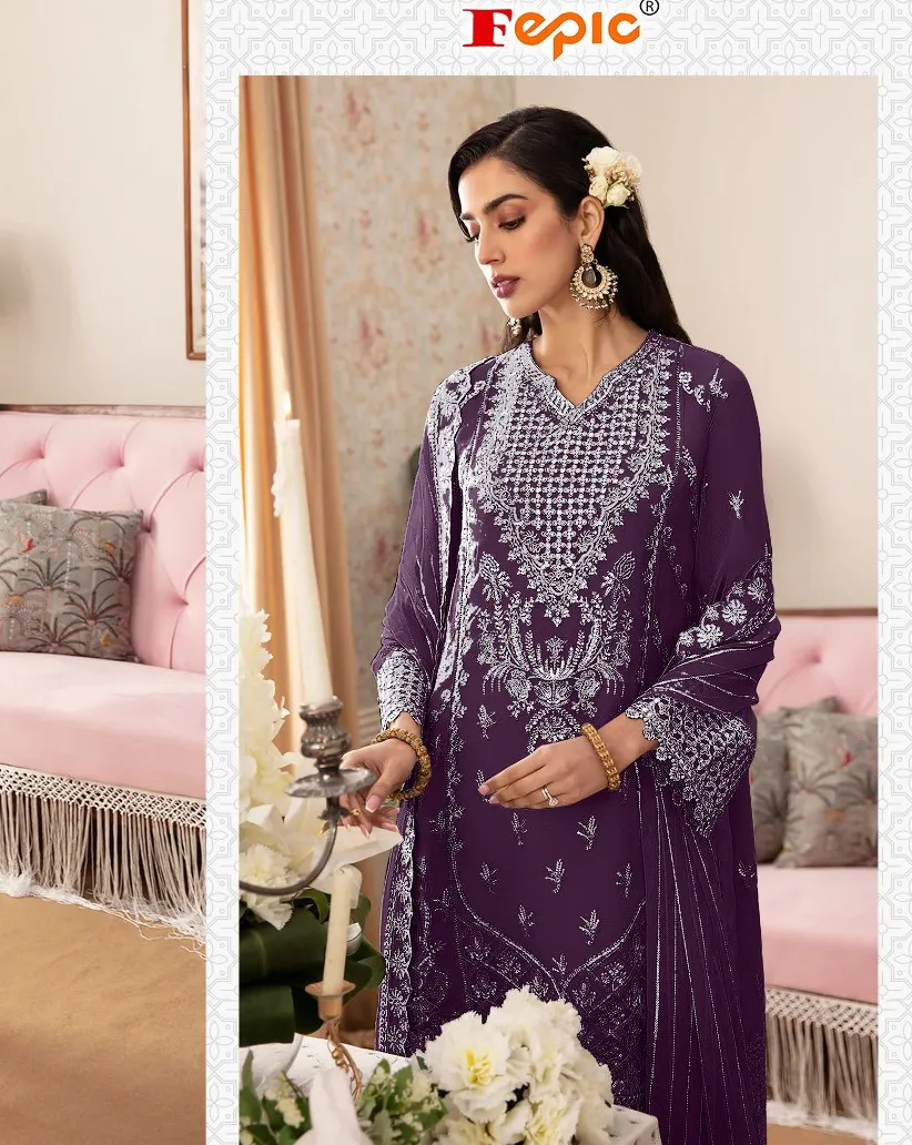 Fepic 1889 Georgette Wholesale Pakistani Salwar Suit Collection