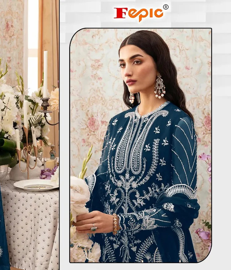 Fepic 1913 Georgette Wholesale Pakistani Salwar Suit Collection