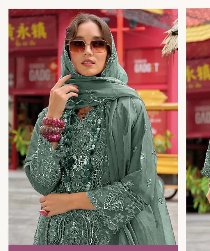 Fepic 1924 Organza Wholesale Pakistani Salwar Suit Collection