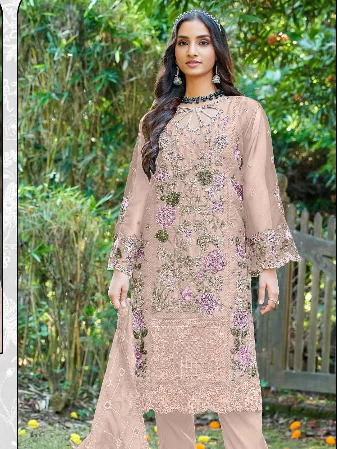 Fepic 21229 Organza Wholesale Pakistani Salwar Suit Collection