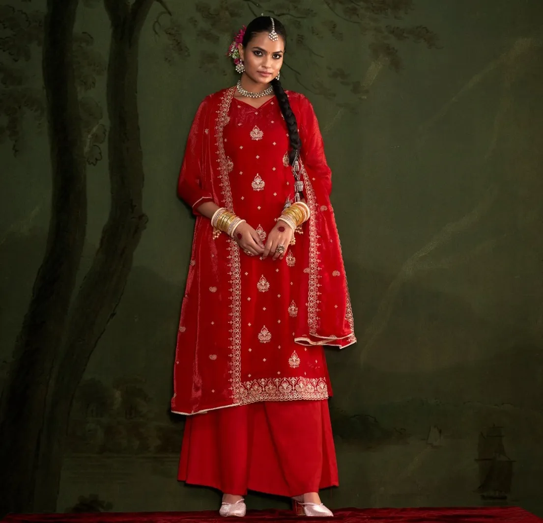 Fourdots Gajban Repeat Viscos Fandy Silk Wholesale Designer Salwar Suit Collection