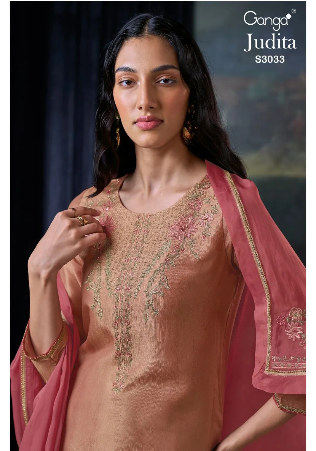 Ganga Judita 3033 Premium Pure Bemberg Silk Wholesale Designer Salwar Suit Collection