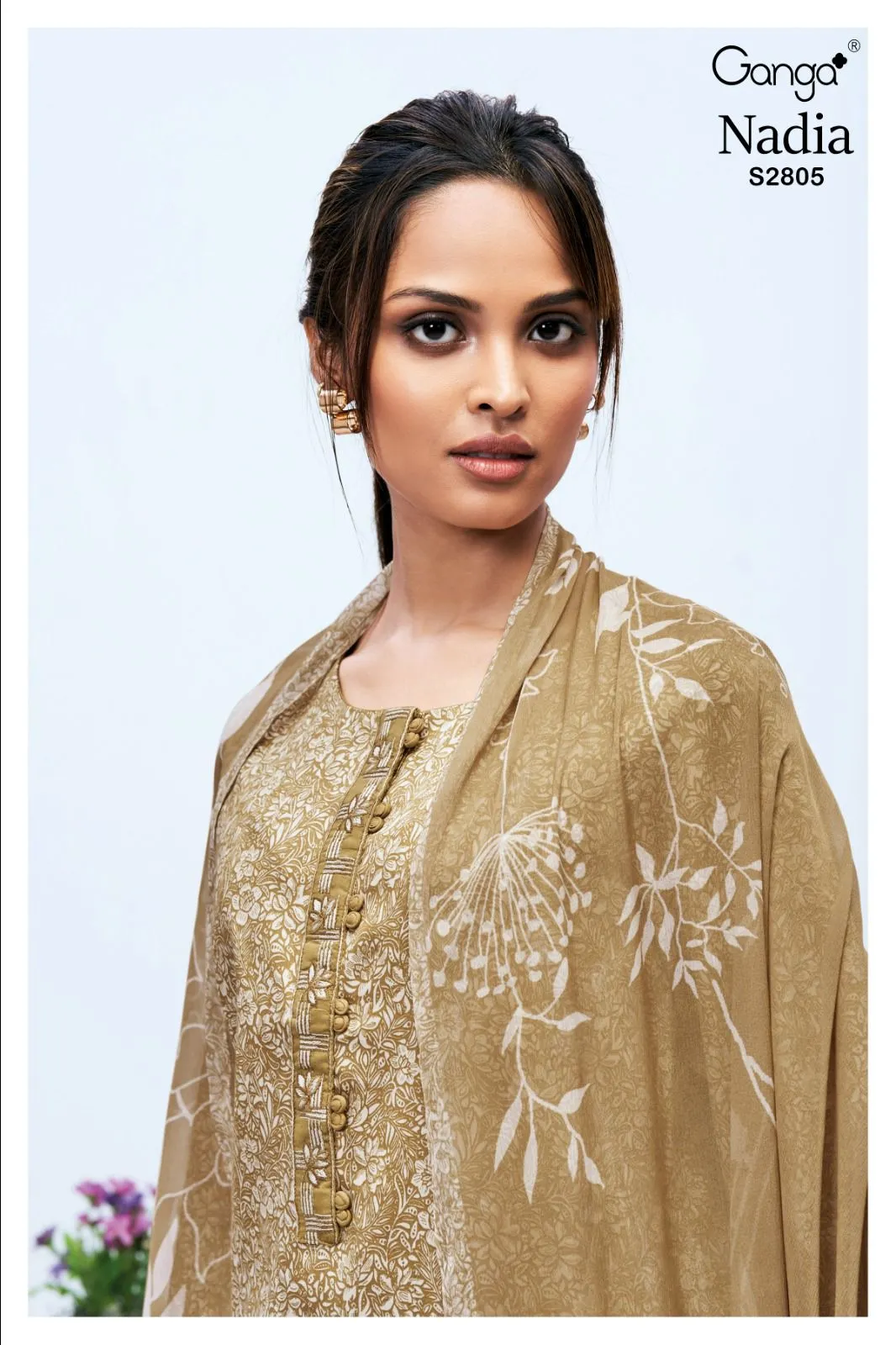 Ganga Nadia 2805 Premium Cotton Satin Printed Wholesale Fancy Salwar Suit Collection