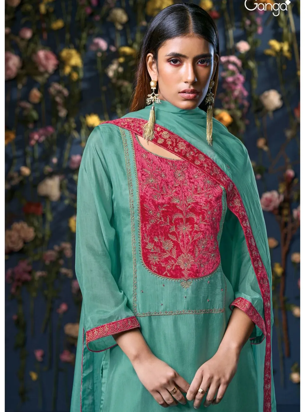 Ganga Pranjal 3096 Premium Pure Bemberg Habutai Wholesale Designer Salwar Suit Collection