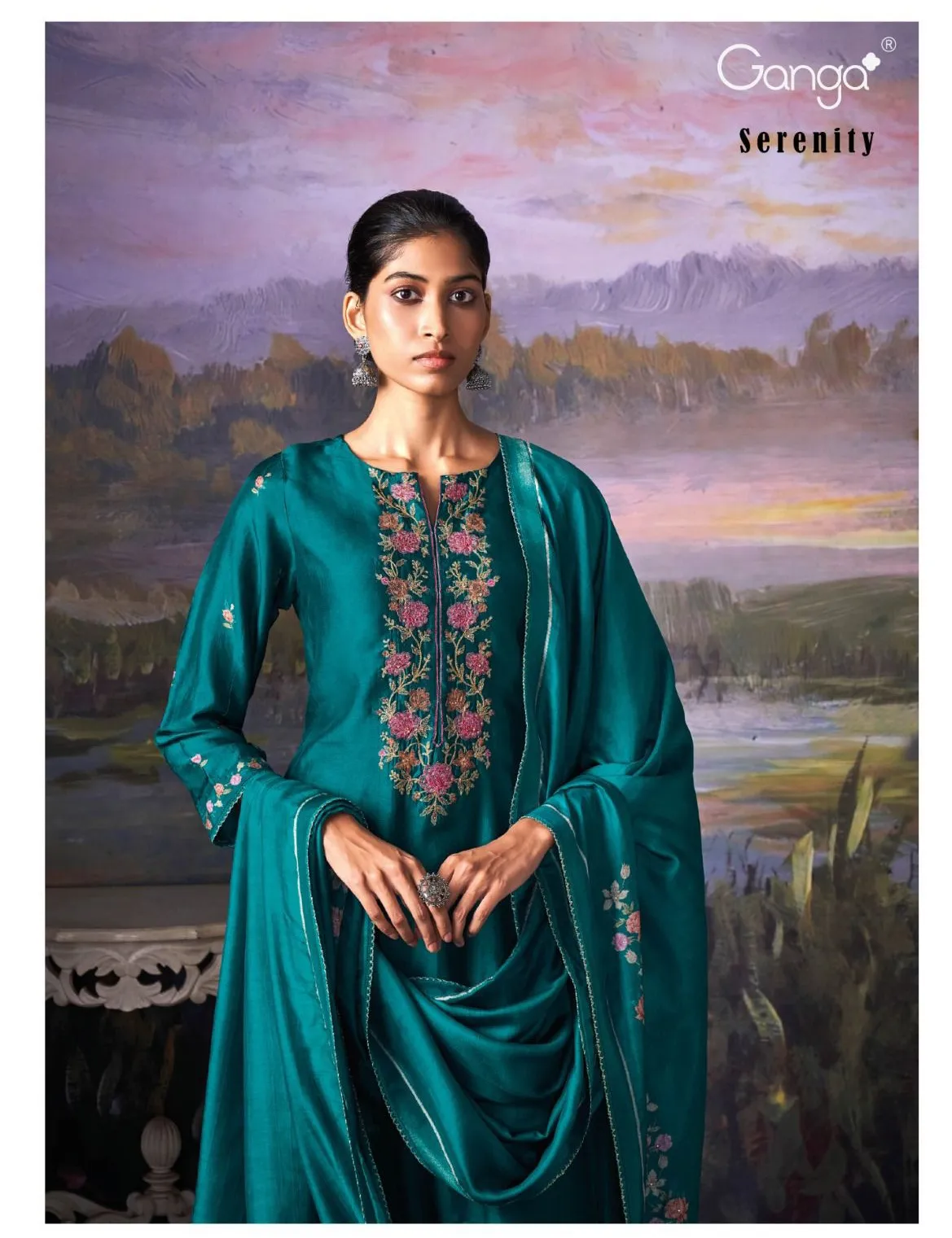 Ganga Serenity Premium Pure Bemberg Russian Wholesale Designer Salwar Suit Collection