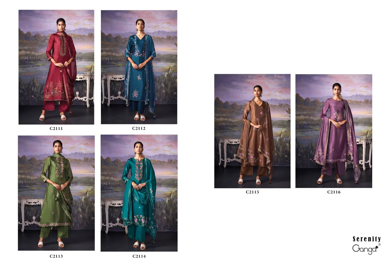 Ganga Serenity Premium Pure Bemberg Russian Wholesale Designer Salwar Suit Collection - Image 4