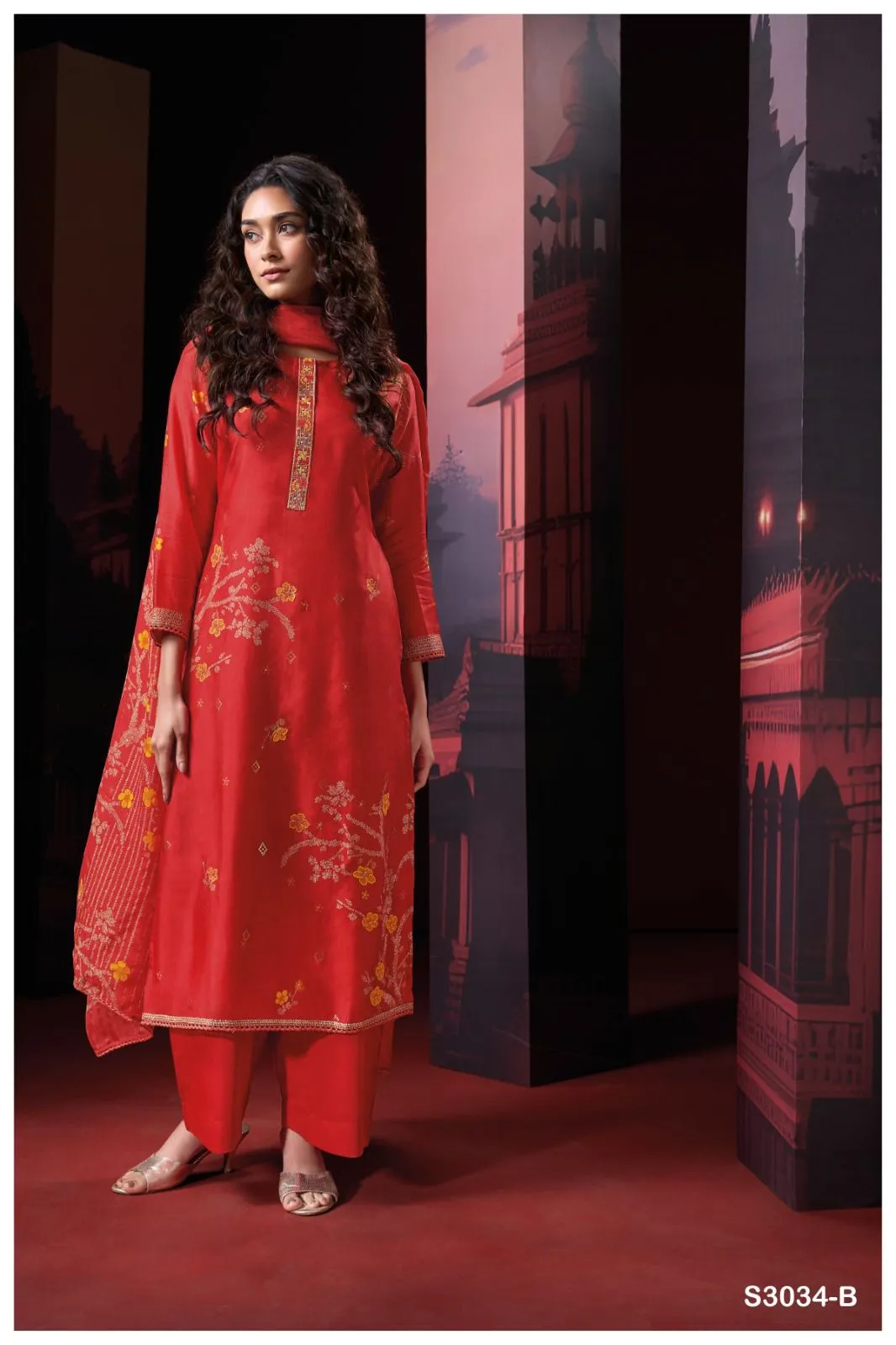 Ganga Theingi 3034 Premium Russian Silk Wholesale Designer Salwar Suit Collection - Image 2