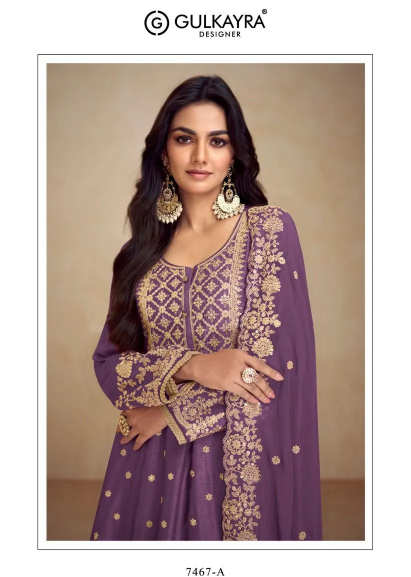 Gulkayra Designer Rihaana Real Chinon Wholesale Designer Salwar Suit Collection