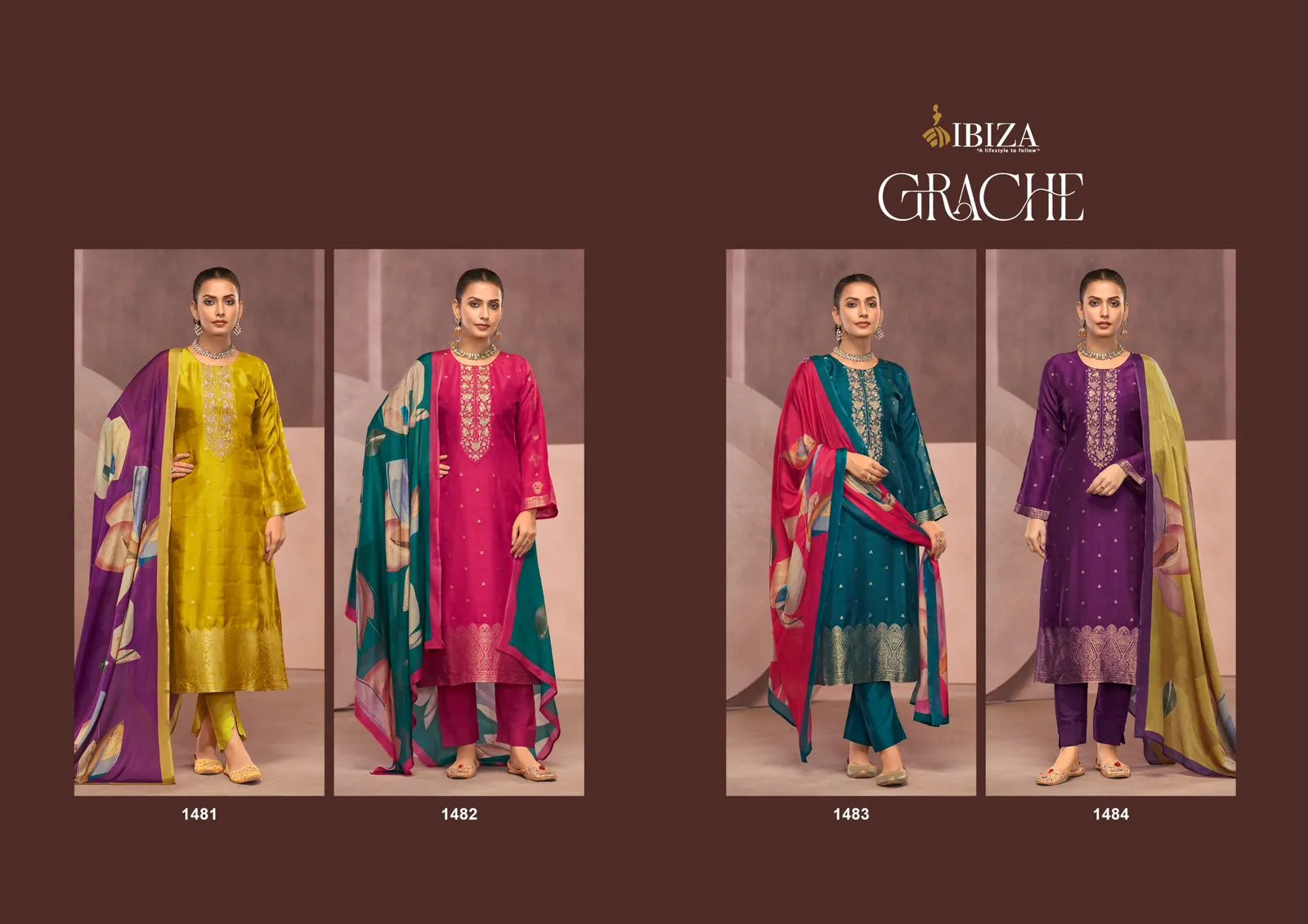 Hala Hezal Luxury Heavy Cotton Wholesale Pakistani Salwar Suit Collection — Wholesale Pakistani Suits, Hala wholesale from Surat - Gallery Image 2